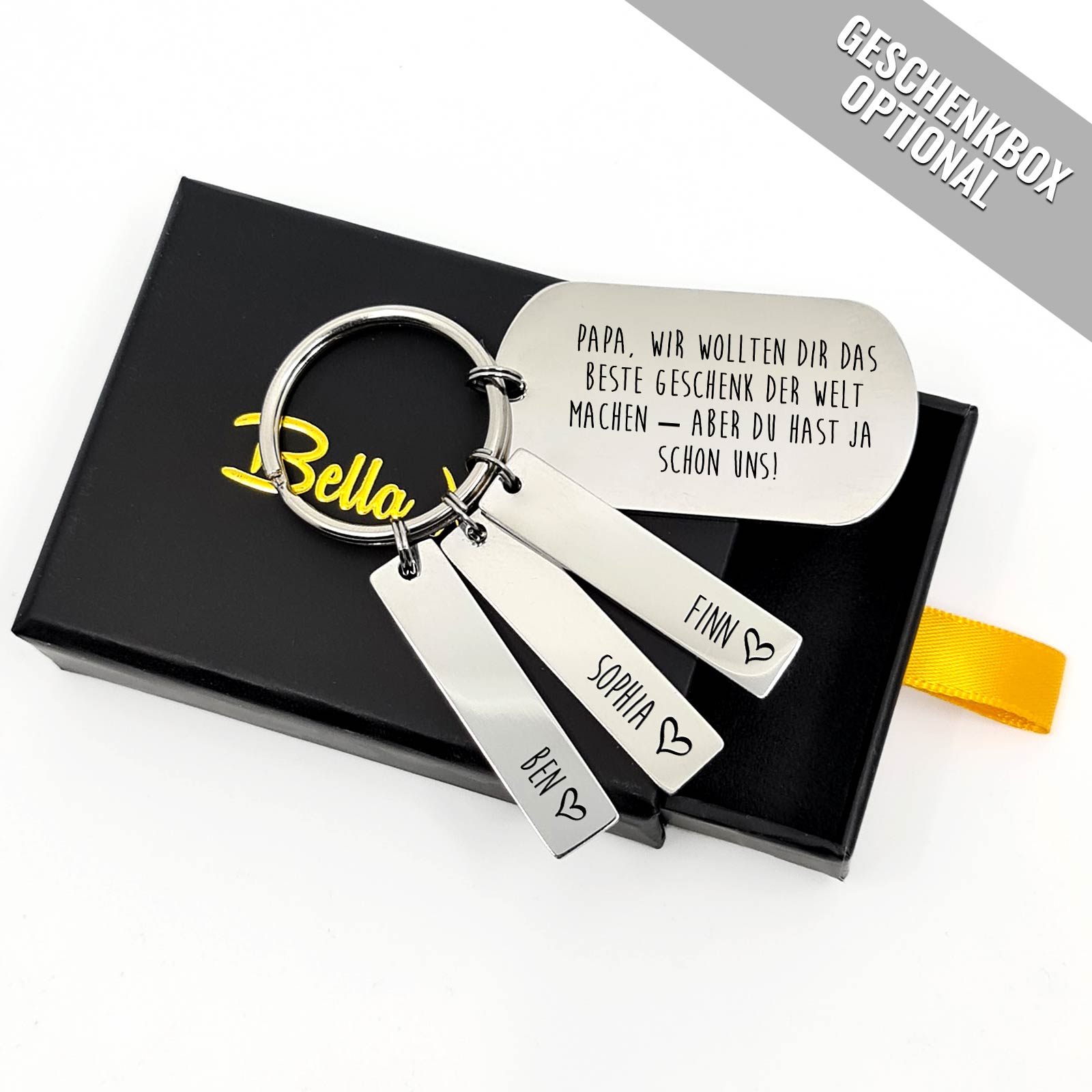 Perfektes Geschenk für Papa - Personalisierter Schlüsselanhänger