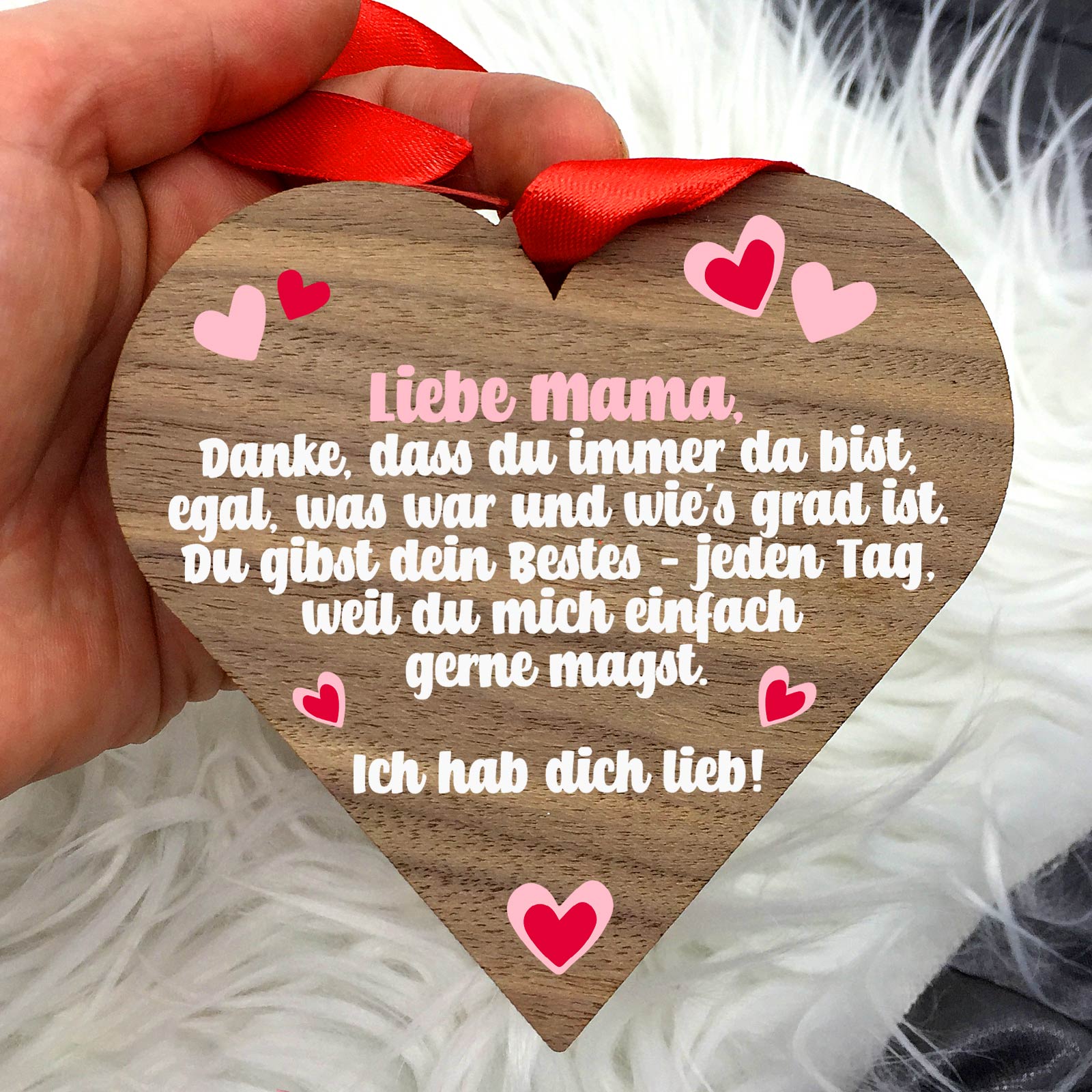 Danke für das, was du bist Walnussherz