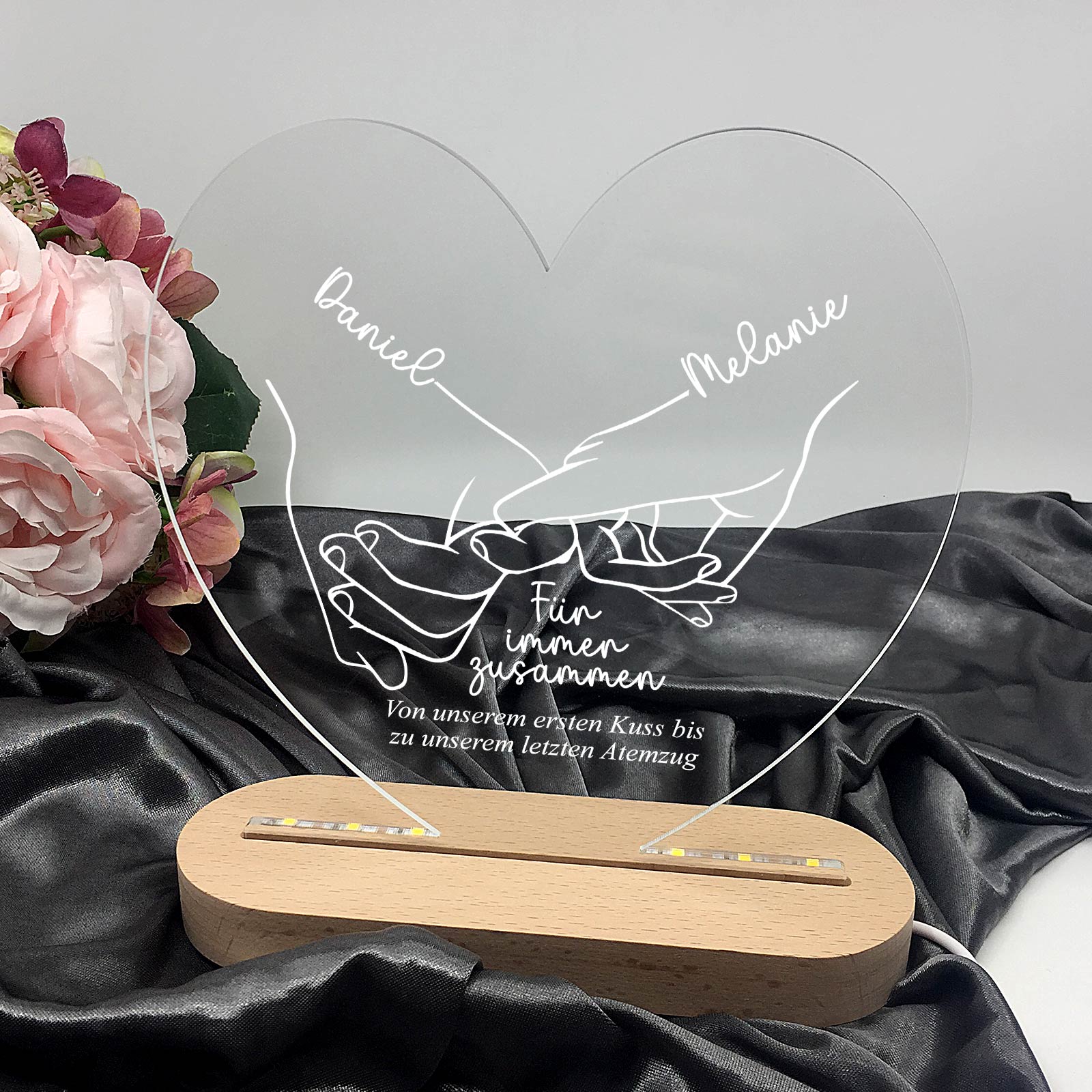 Für immer zusammen! - Herz-LED-Lampe