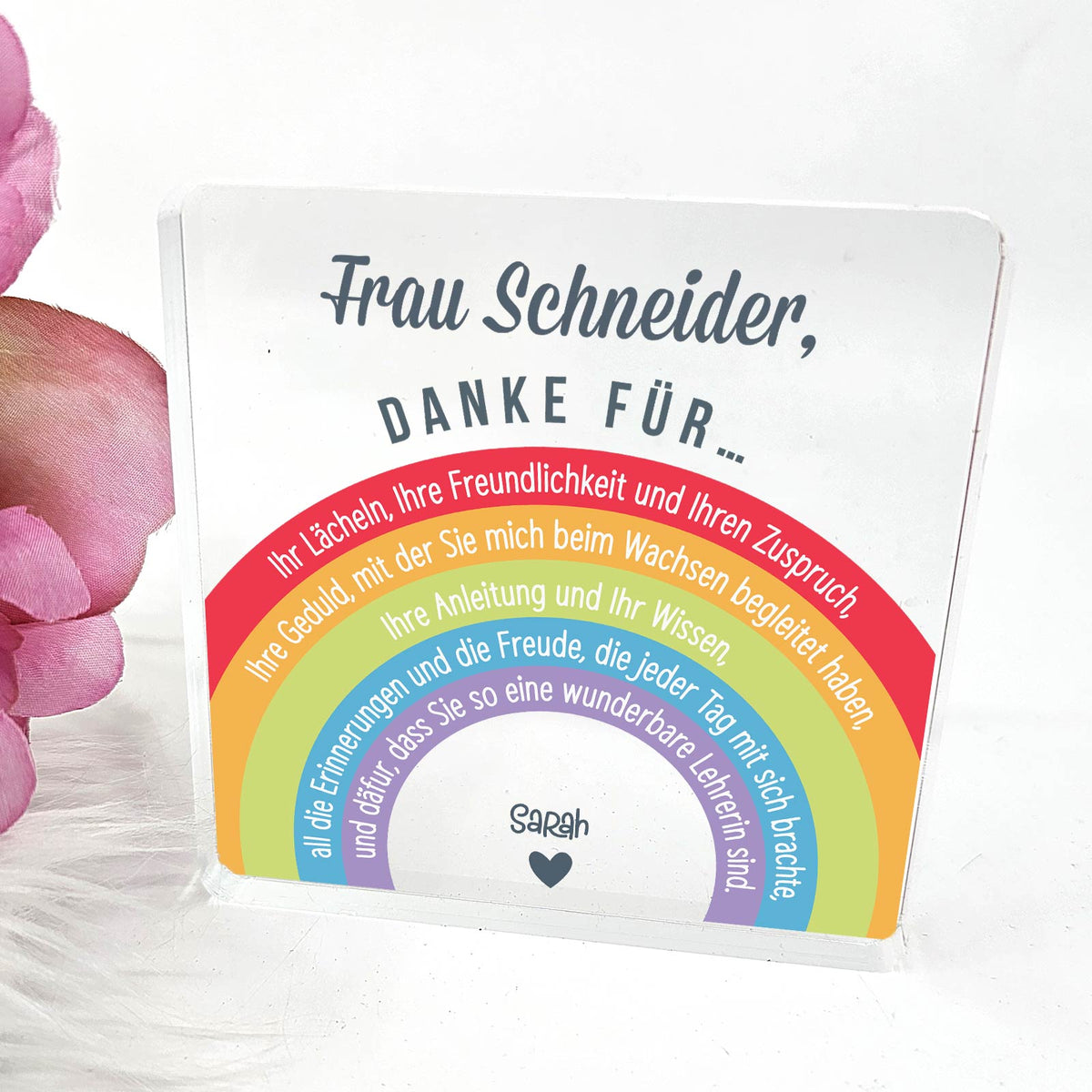 Danke für … - Plexiglas-Plakette