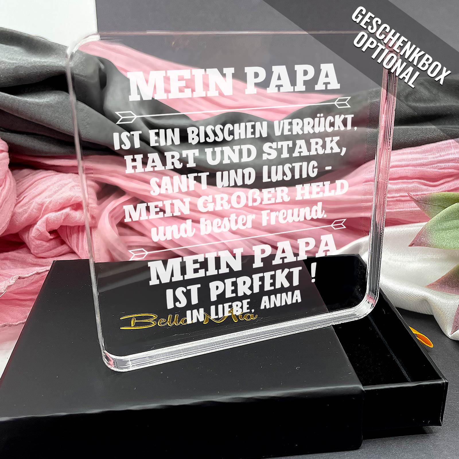 Mein Papa ist perfekt !  – Persönliches Geschenk aus Plexiglas