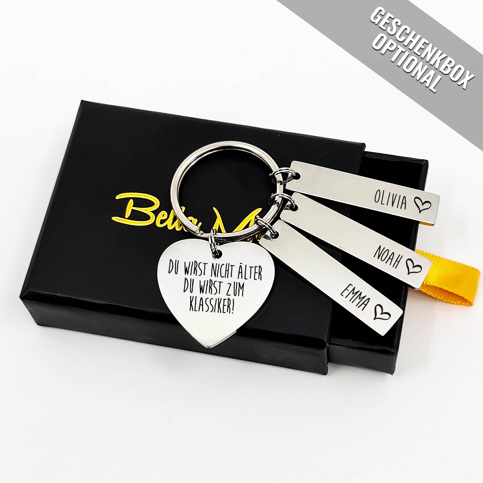 Du wirst nicht älter, du wirst zum Klassiker - Schlüsselanhänger Herz