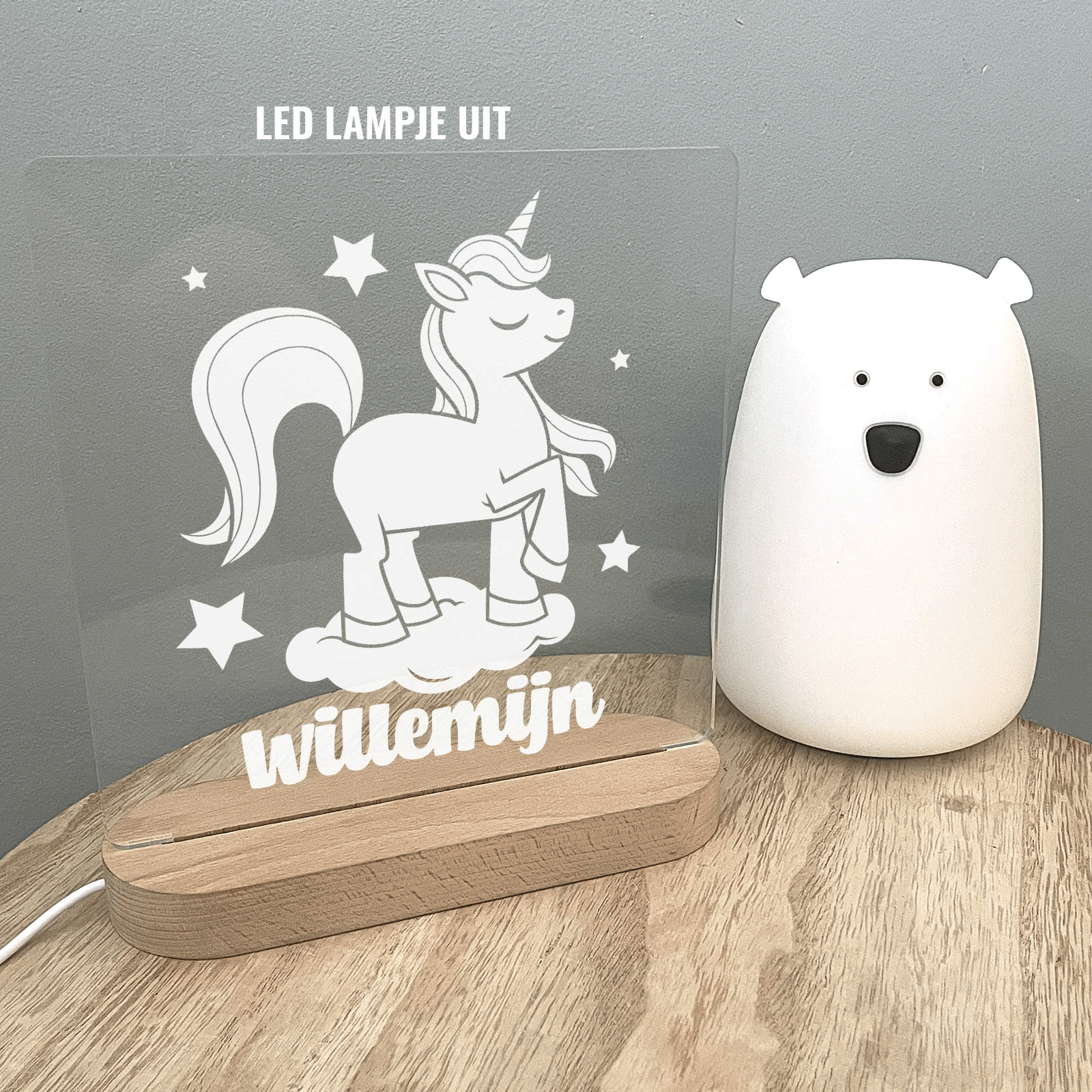 Einhorn Nachtlampe mit Namen