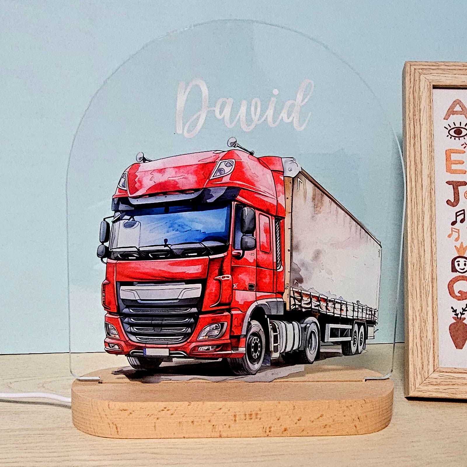 Cooles LKW Nachtlicht mit eigenem Namen