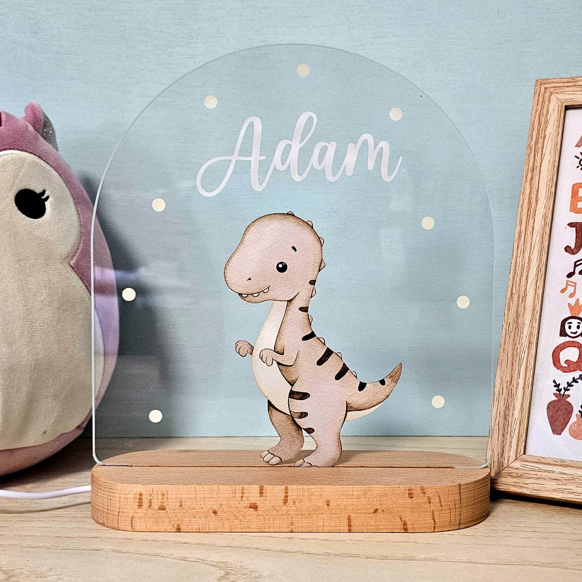 Dino-Nachtlicht mit Namen