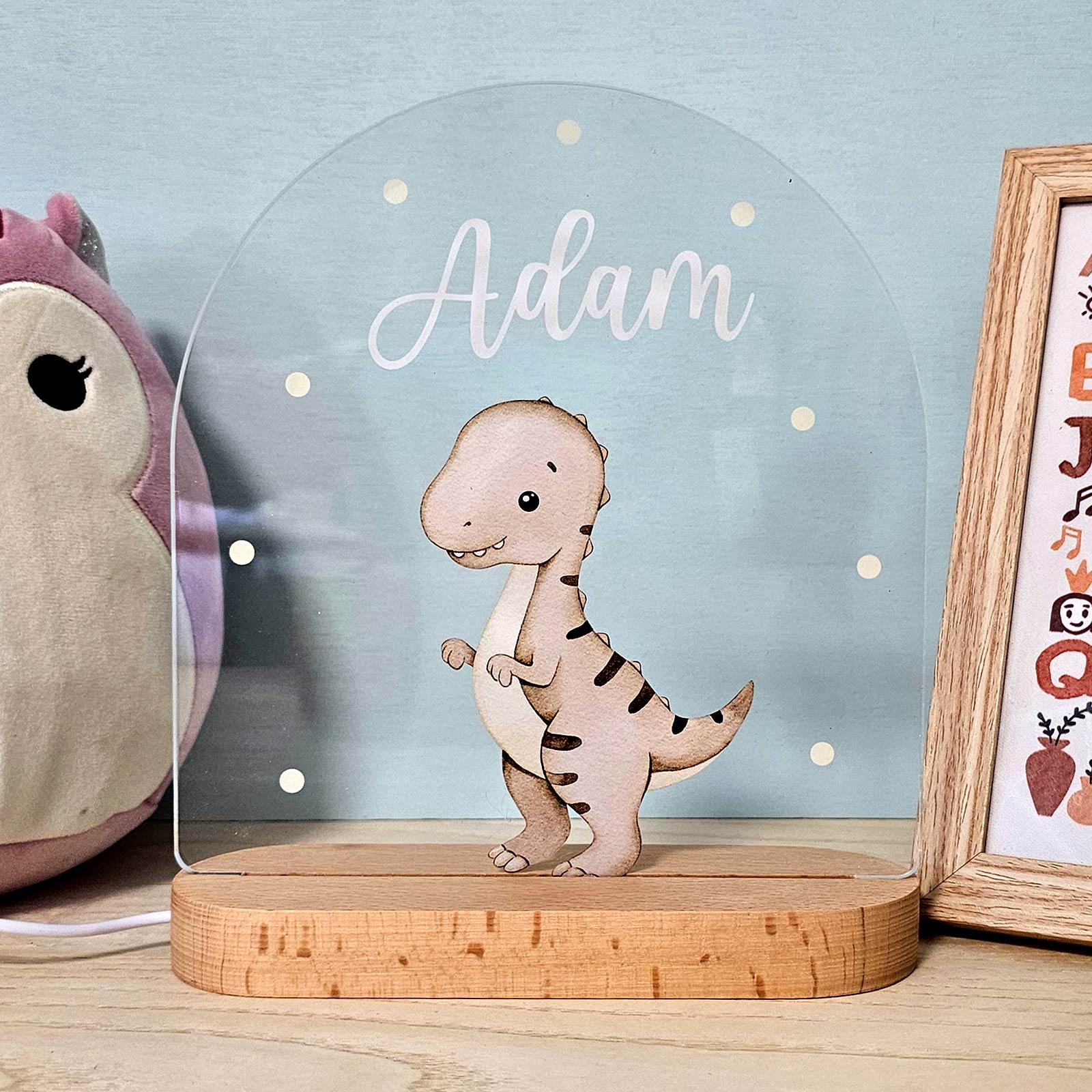 Dino-Nachtlicht mit Namen