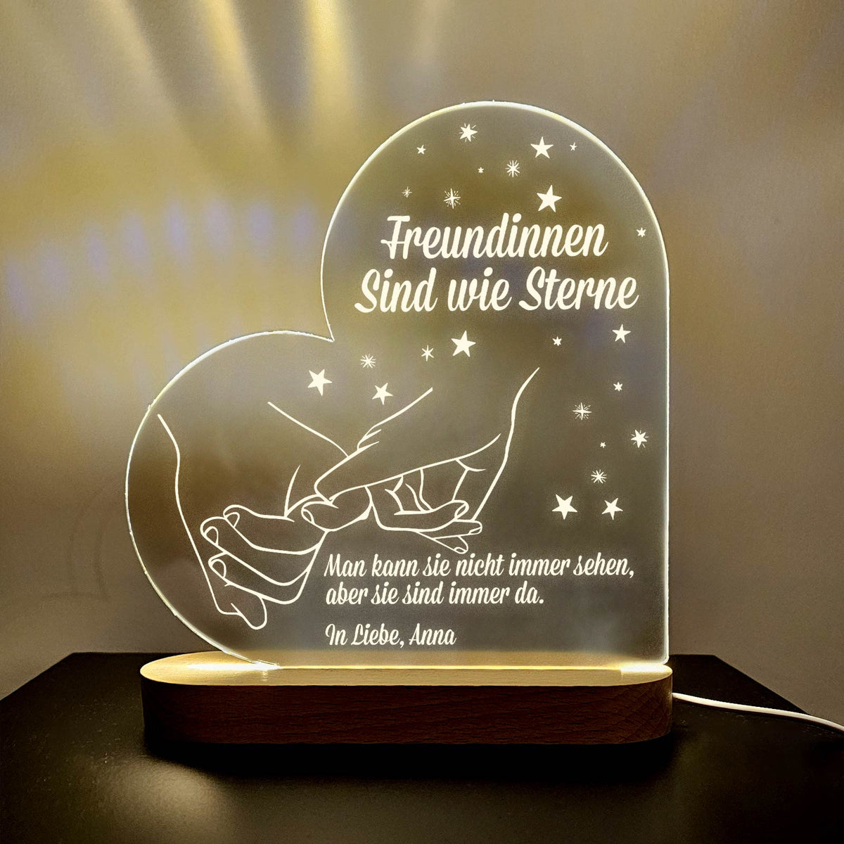 Freundinnen sind wie Sterne - Led-lampe