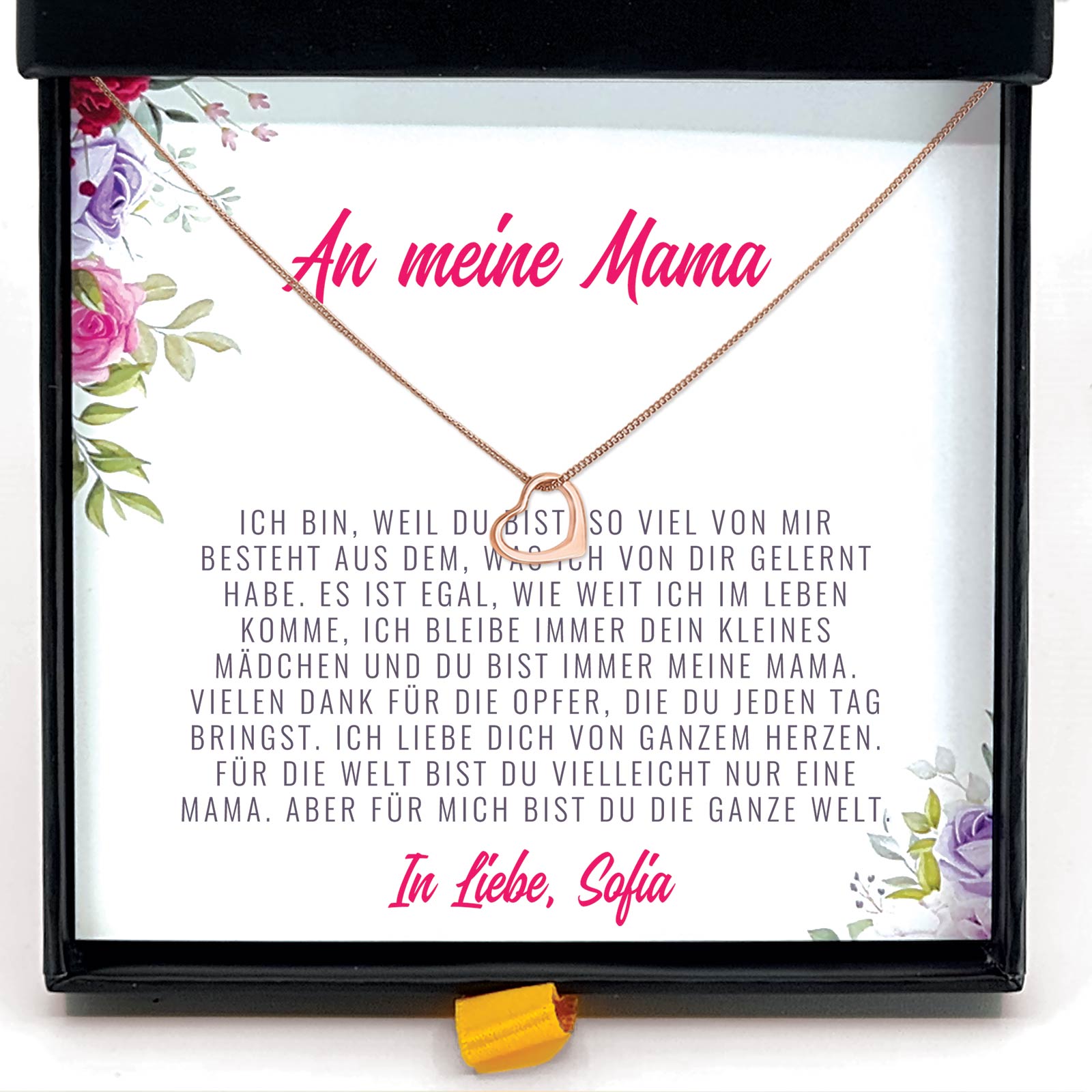 An meine Mama Ich bin, weil du bist - Halskette
