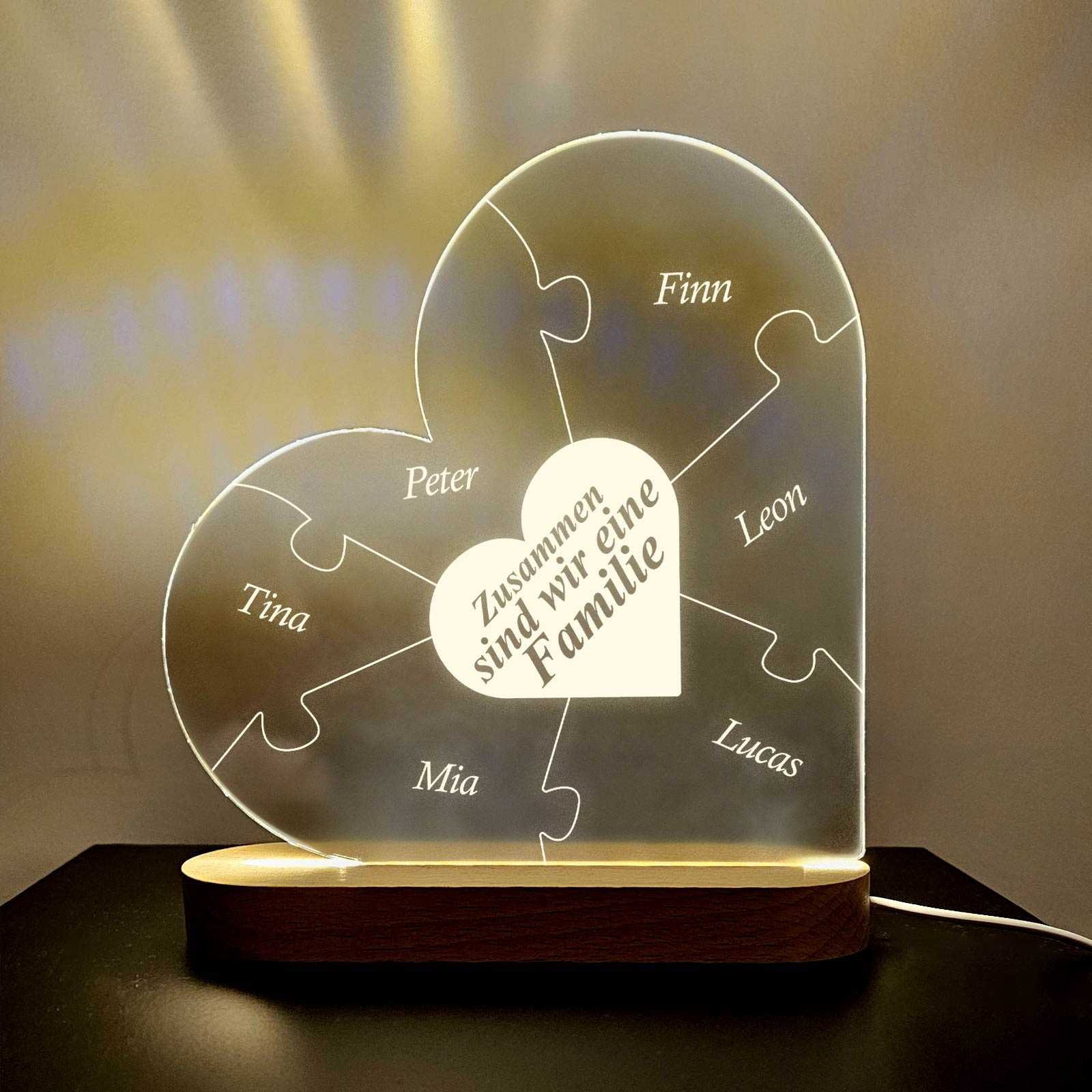 Familienpuzzle - Led-lampe