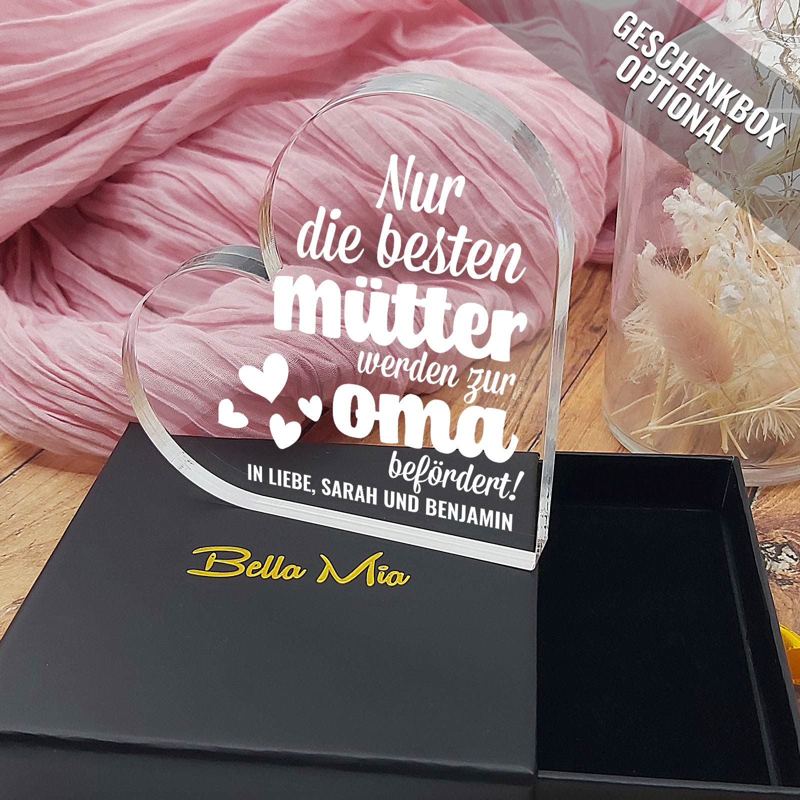 Nur die besten werden Mütter fördert – Plexiglasherz