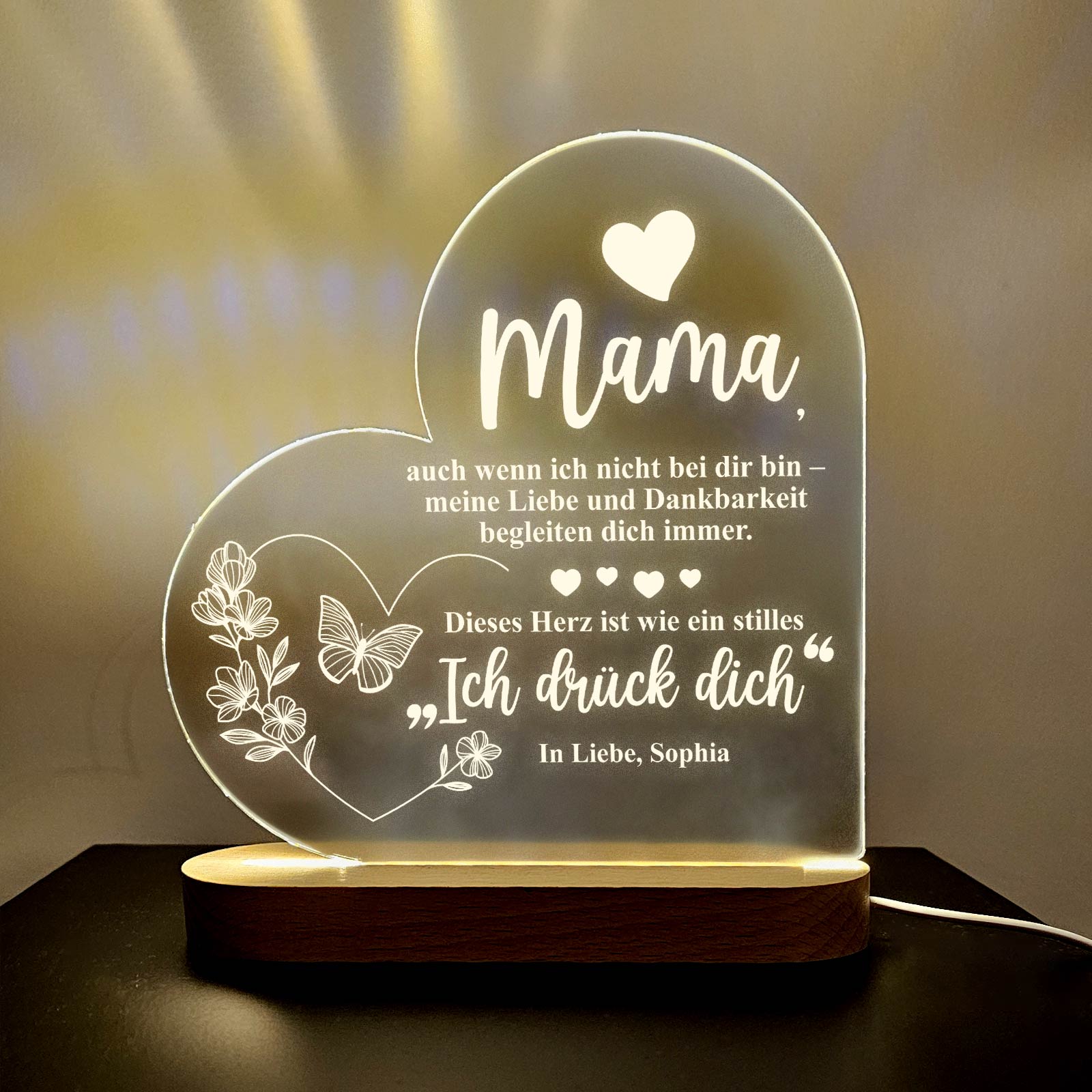 Auch wenn ich nicht bei dir bin – LED-Lampe