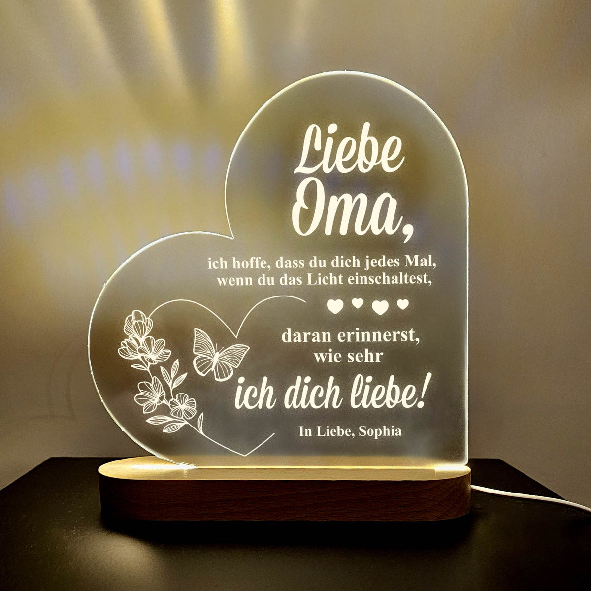 Erinnerungs-Herz – Lampe