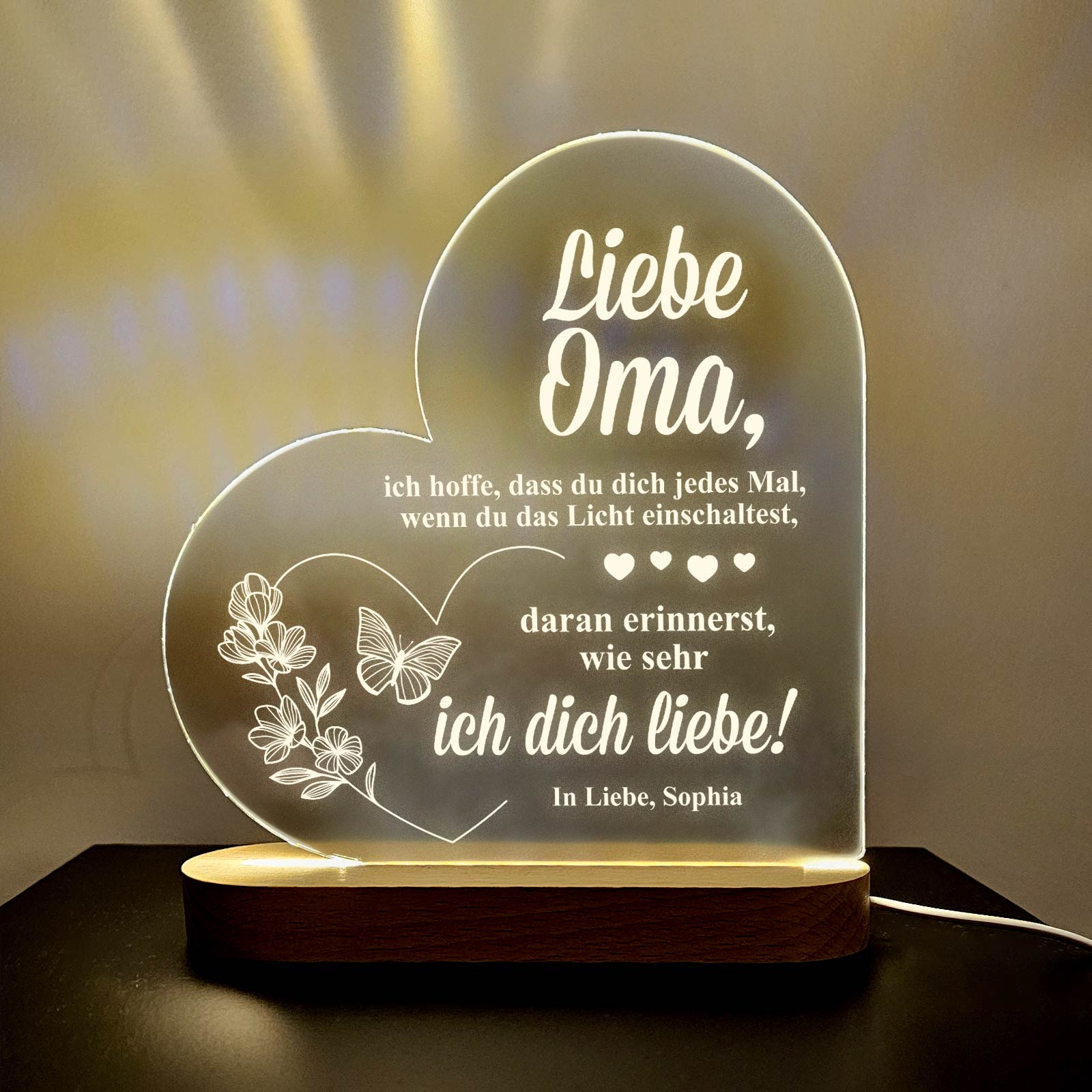 Erinnerungs-Herz – Lampe