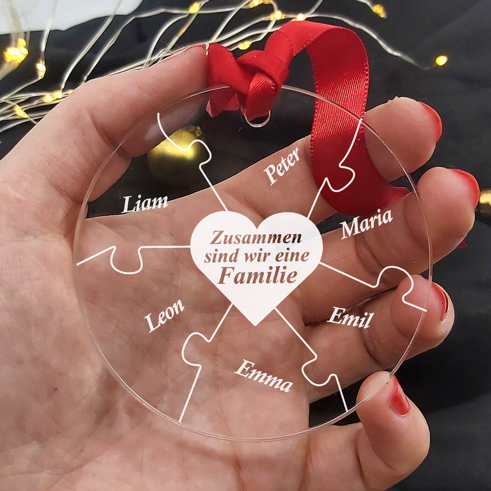 Familienpuzzle - Weihnachtsdeko