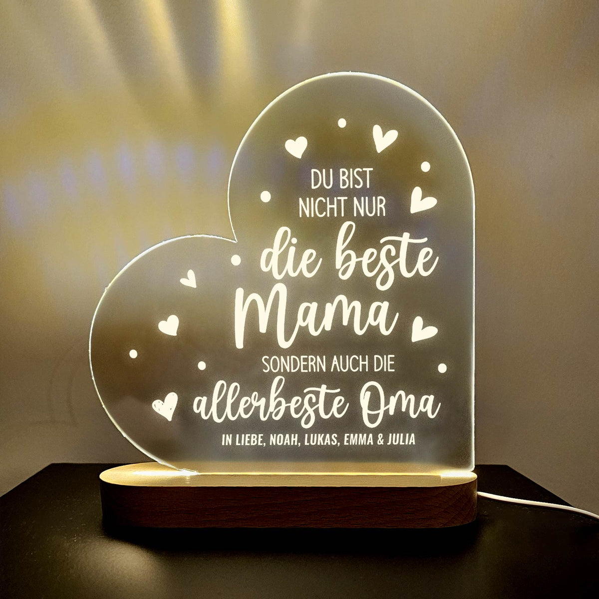 Die allerbeste Oma/Mama – LED-Lampe