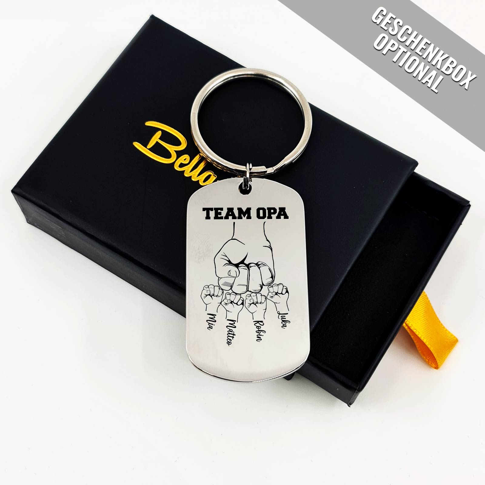 Fistbumps Schlüsselanhänger - Vatertagsgeschenk für Papa oder Opa