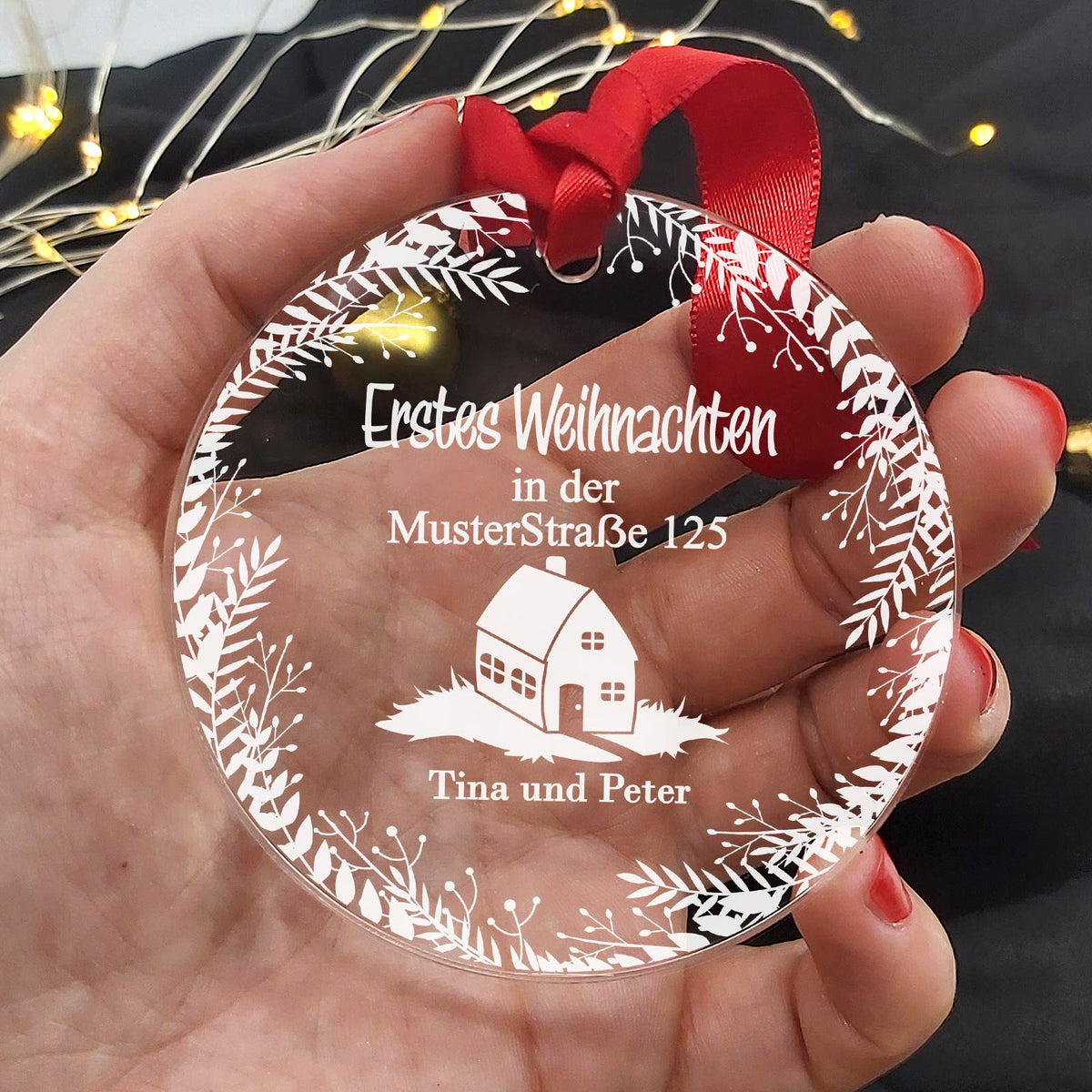 Erstes Weihnachten im neuen Haus Plexiglas Weihnachtsdeko