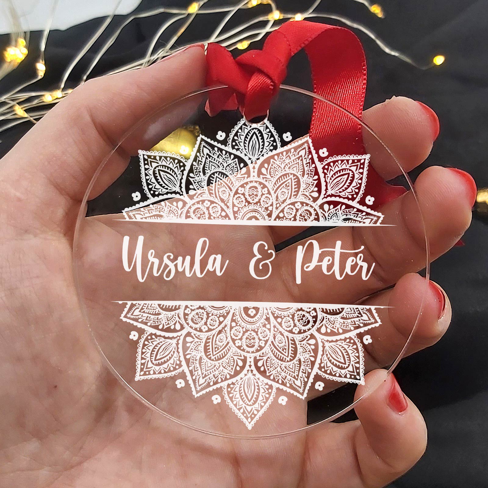 Mandala Weihnachtsdeko mit ihren Namen