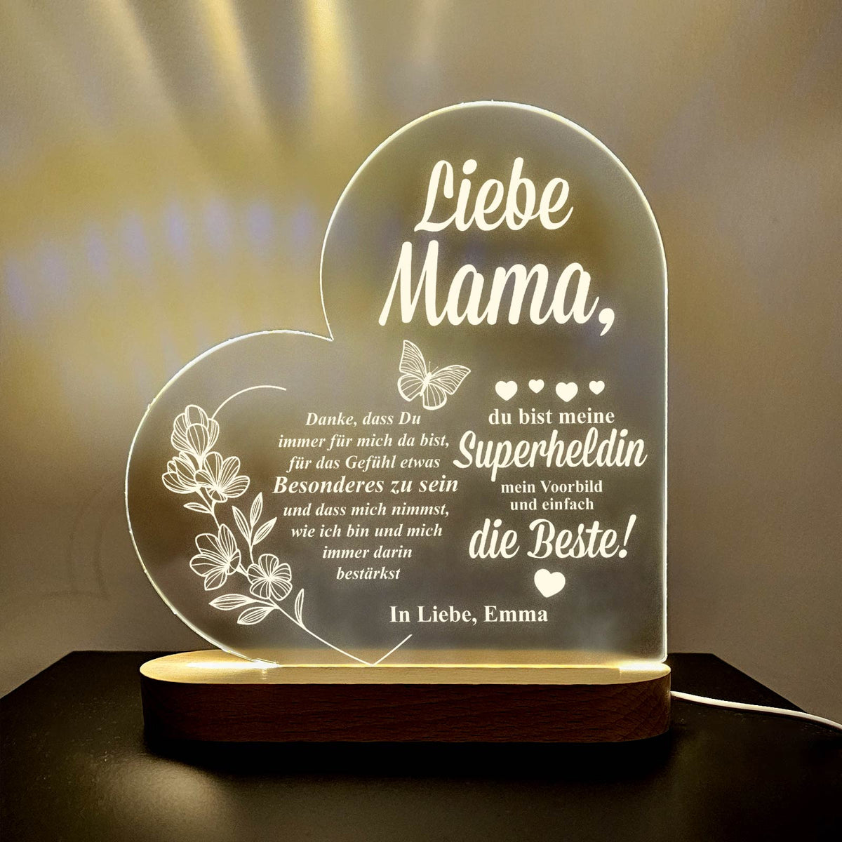 Danke Mama -  LED-Lampe