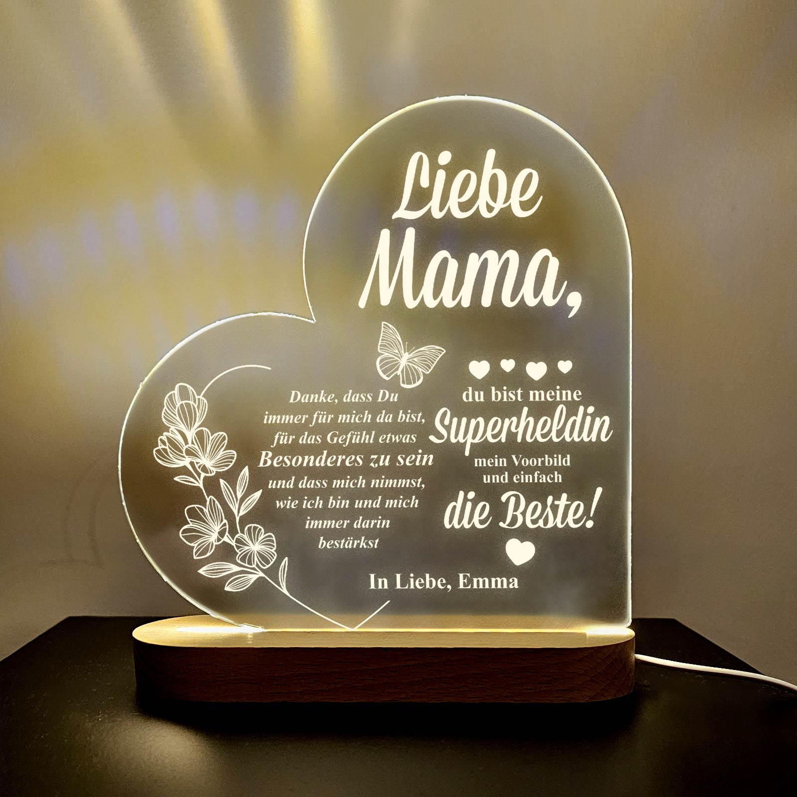 Danke Mama -  LED-Lampe