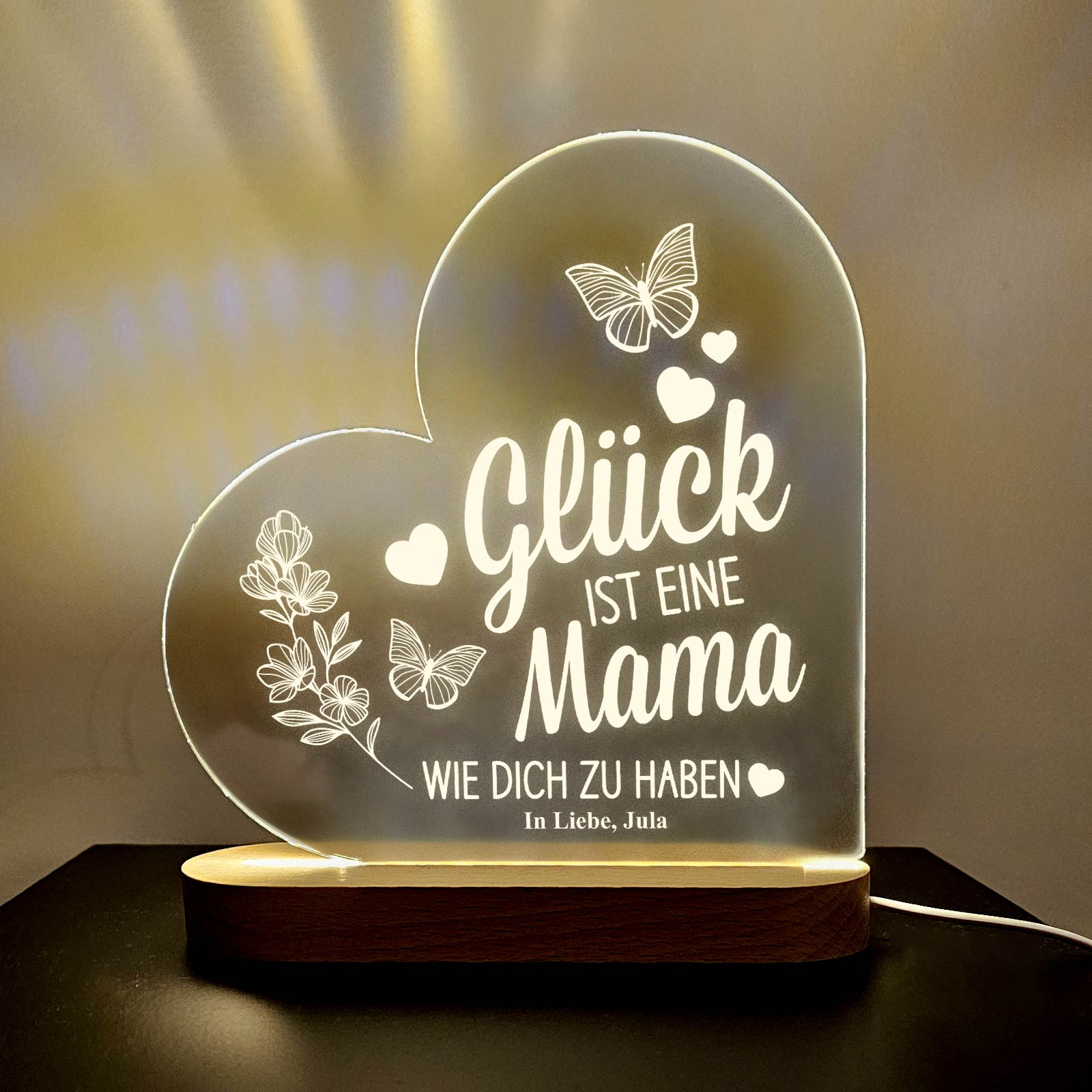 Glück ist – LED-Lampe