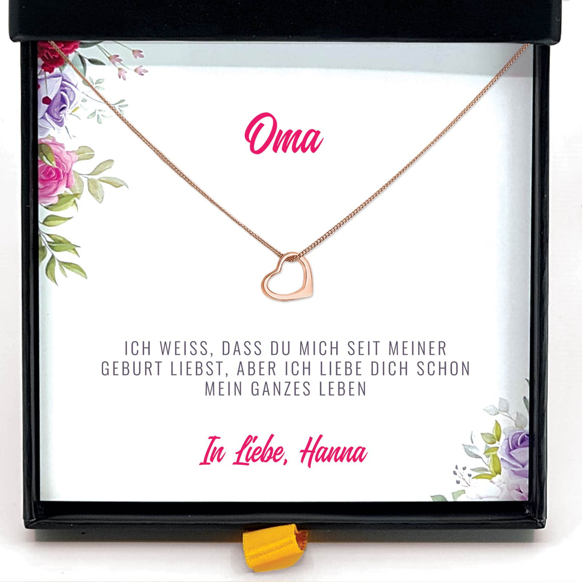 Ich weiss, dass du mich seit meiner geburt liebst - Halskette