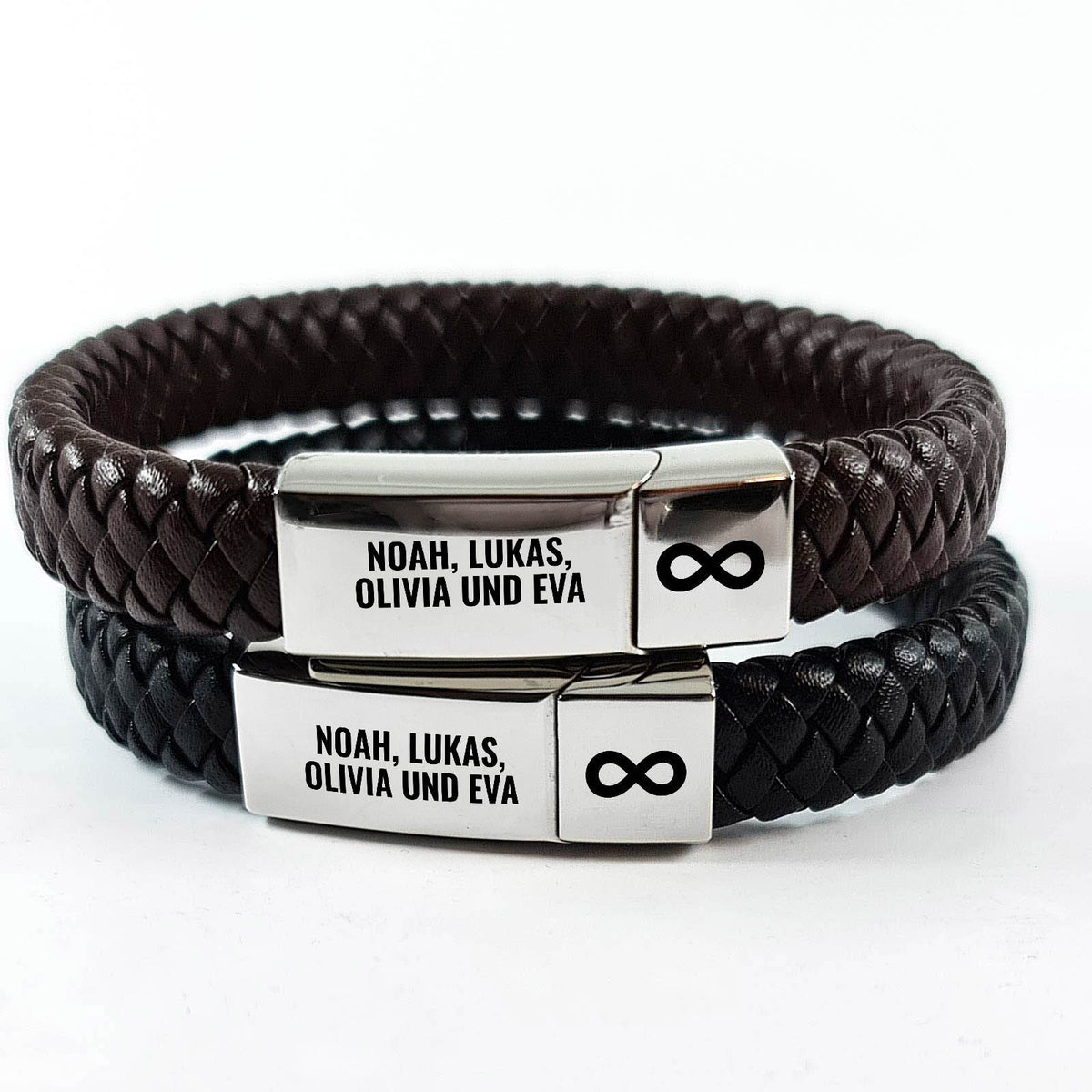 Armband mit Unendlichkeitszeichen und persönlicher Gravur