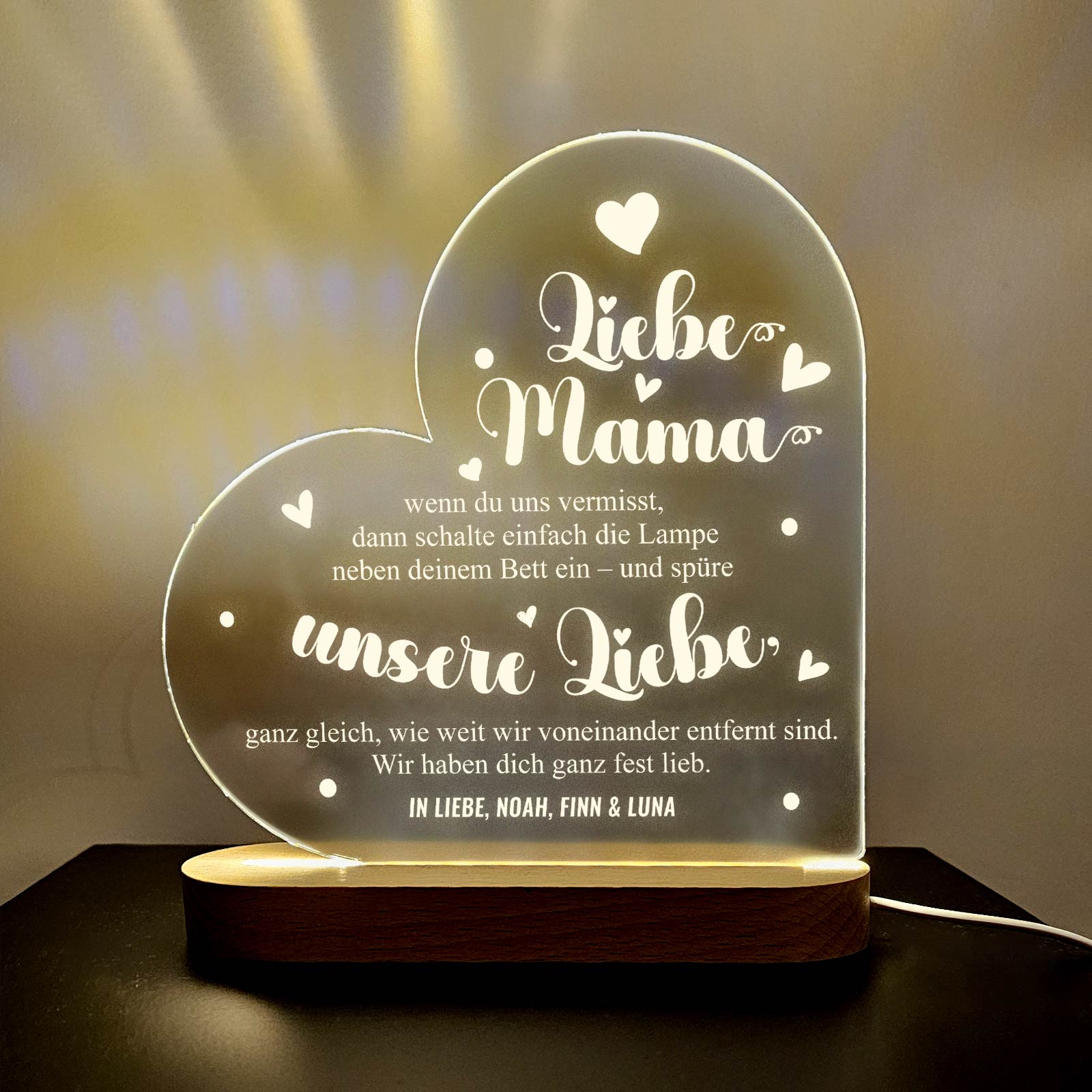 Wenn du uns vermisst – LED-Lampe
