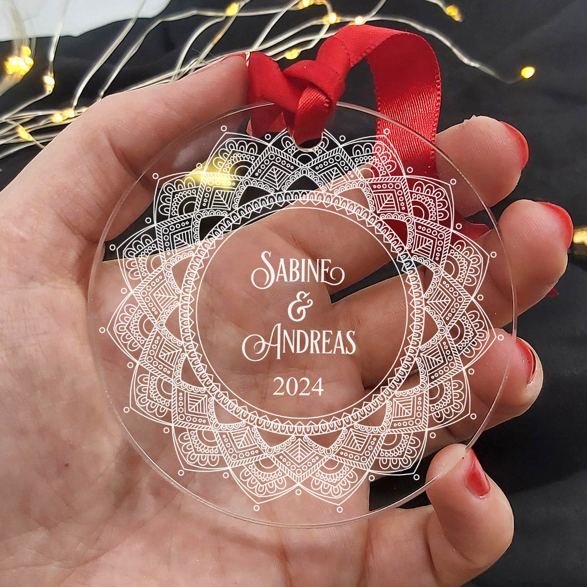 Weihnachtsdeko aus Plexiglas für euch beide