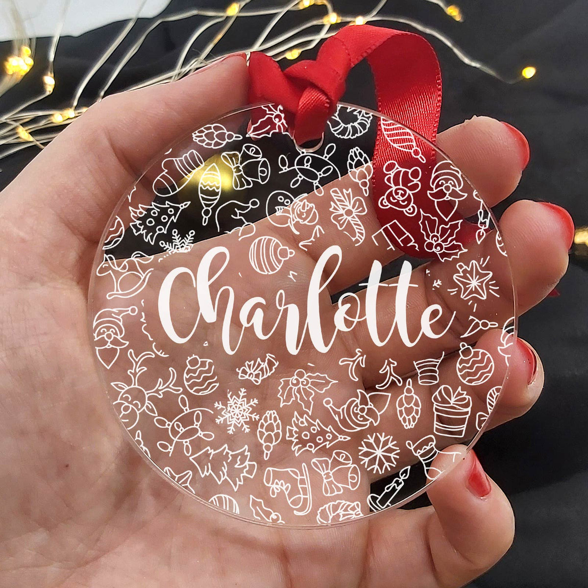 Weihnachts-Doodles mit Namen - Weihnachtsdeko