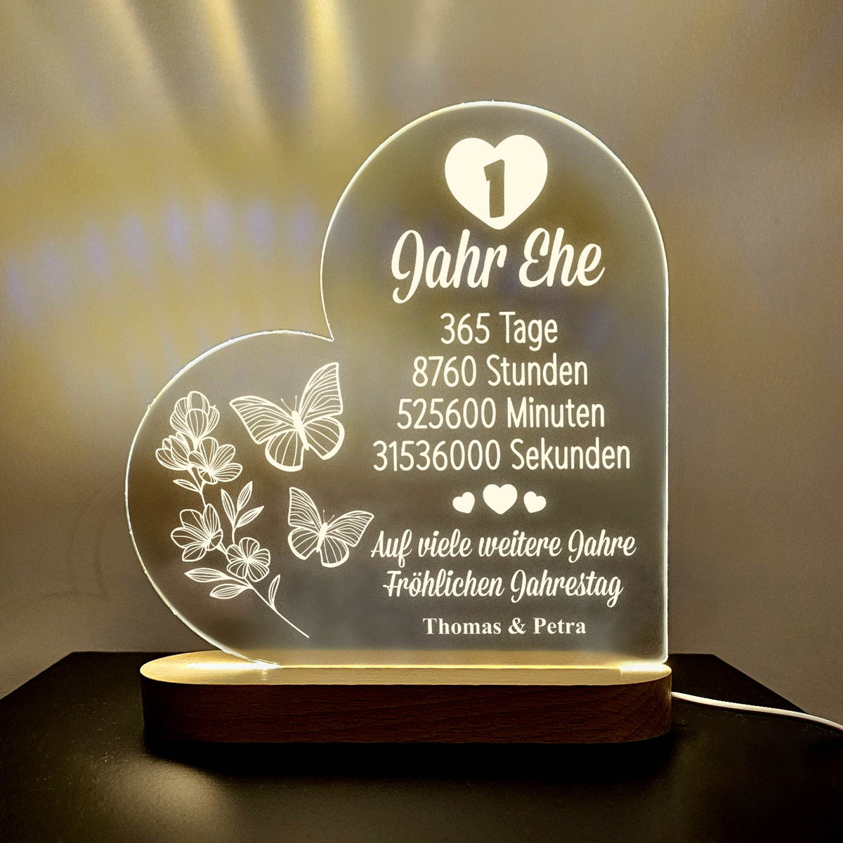 1 Jahr Ehe - Led-lampe