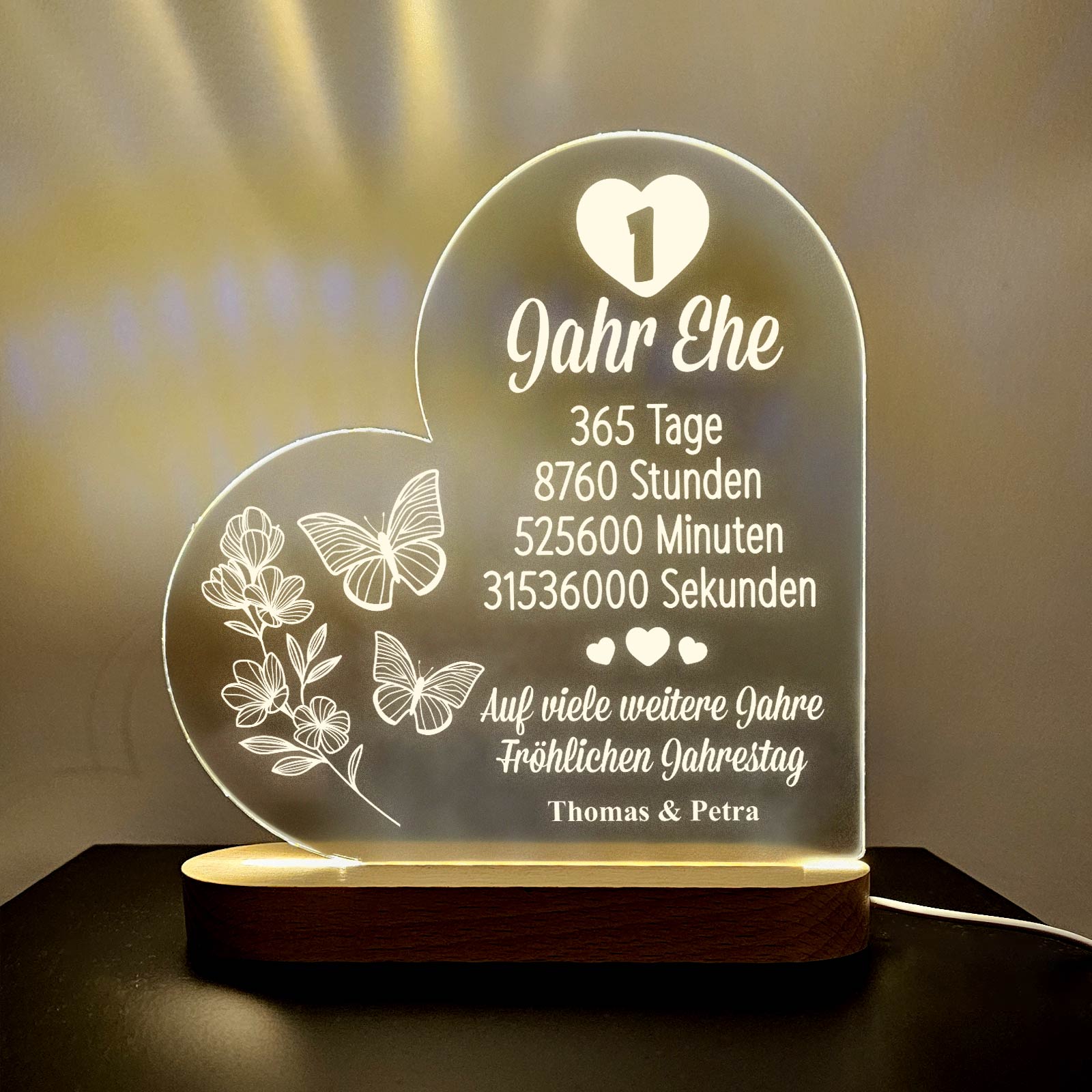 1 Jahr Ehe - Led-lampe