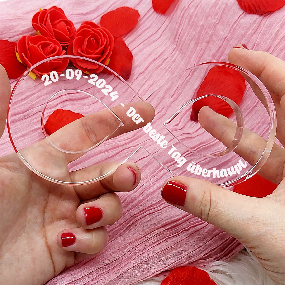 Unendlichkeitssymbol mit persönlicher Widmung