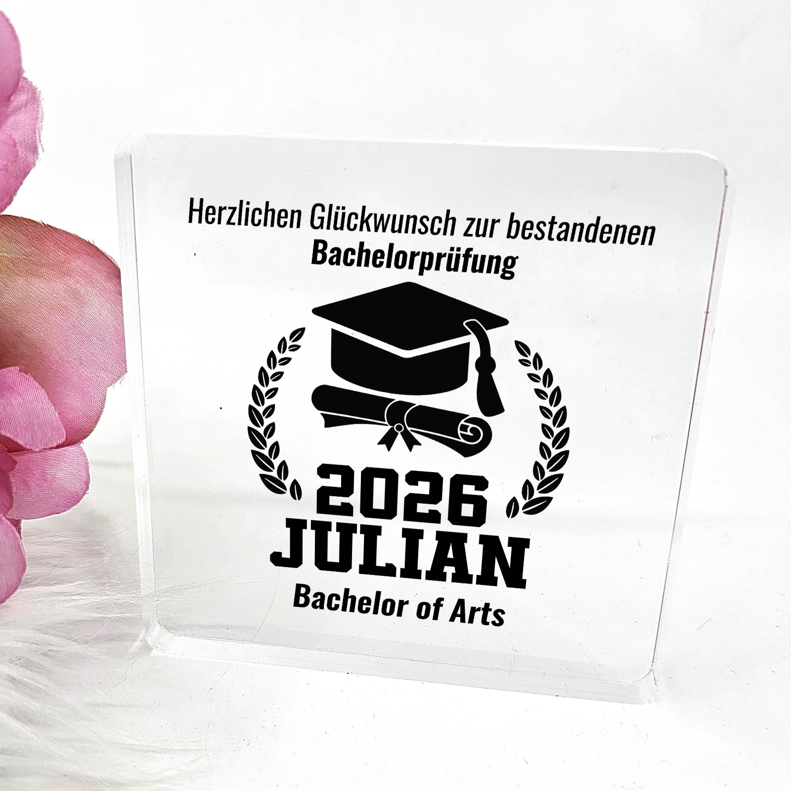 Herzlichen Glückwunsch zur bestanden ...  Plexiglas-Plakette