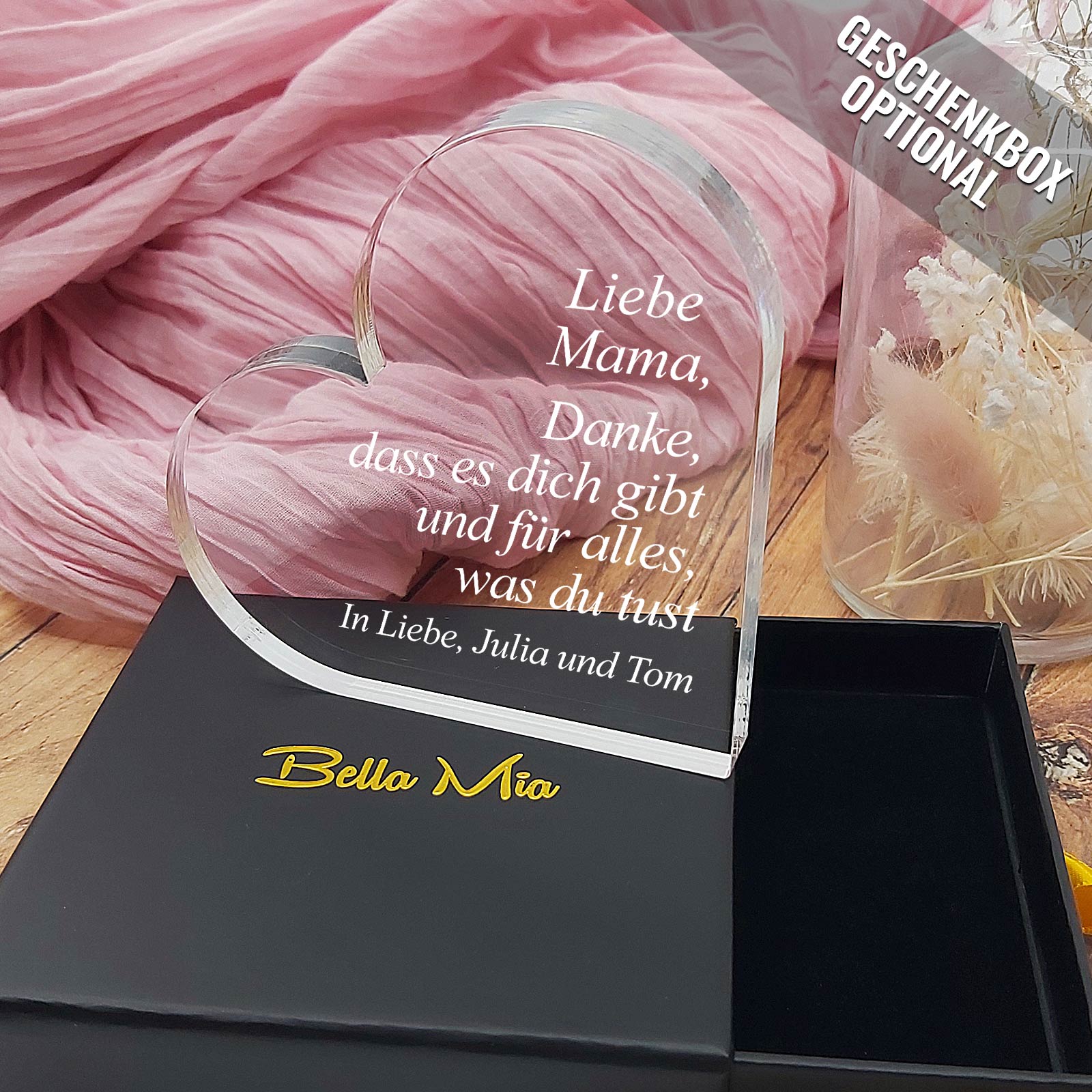 Danke für alles – Plexiglasherz