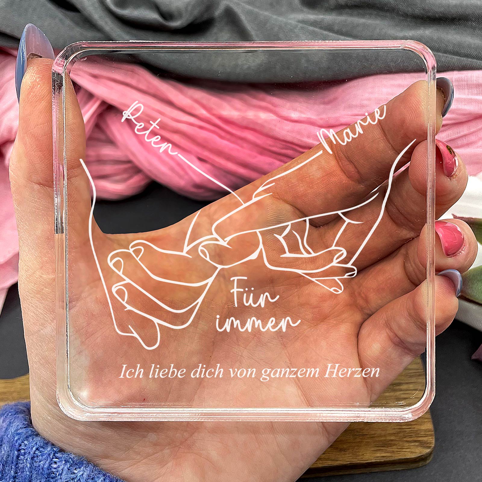 Für immer verbunden - Plexiglas-Plakette