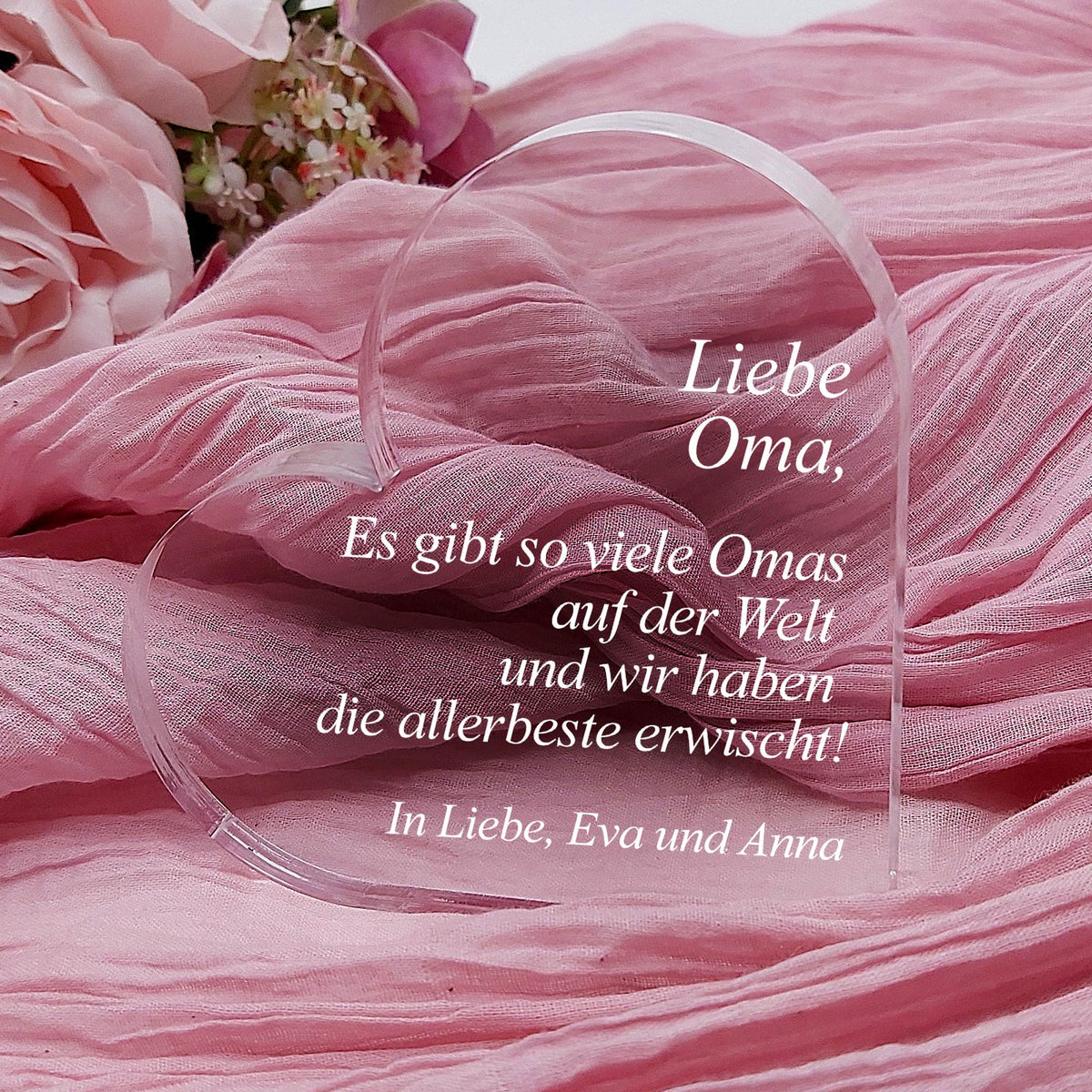 Die beste Oma der Welt – Plexiglasherz