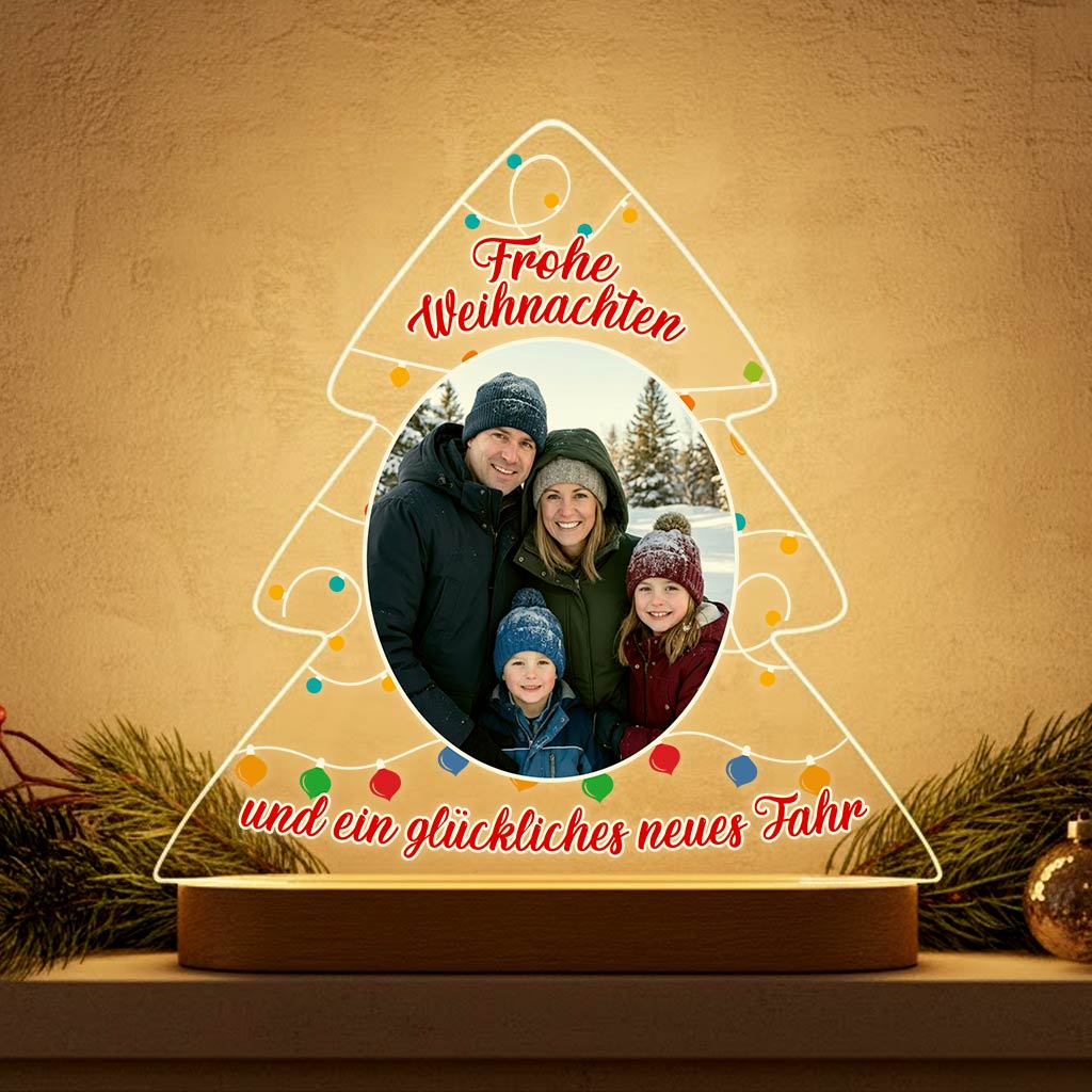 Frohe Weihnachten Fotolampe