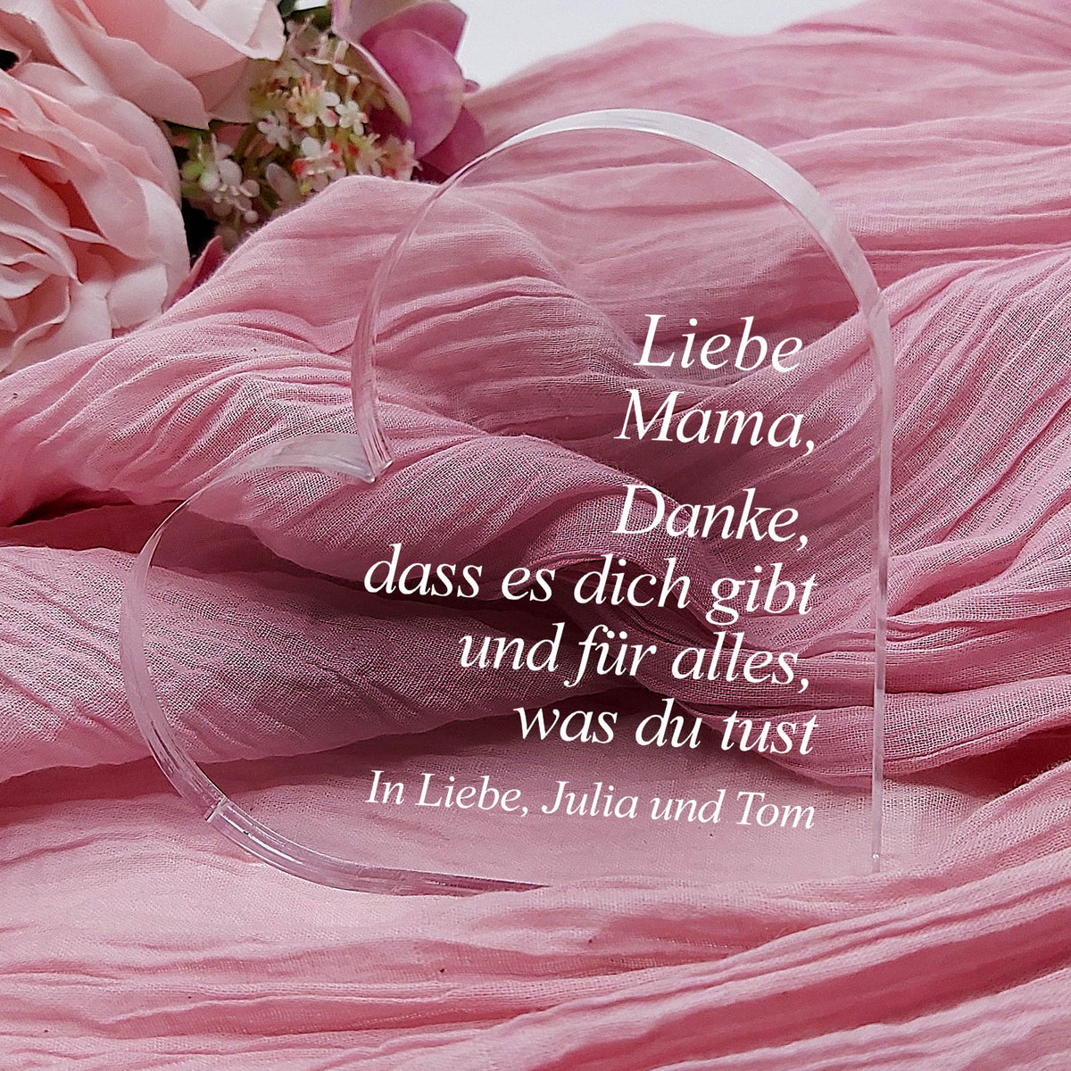 Danke für alles – Plexiglasherz