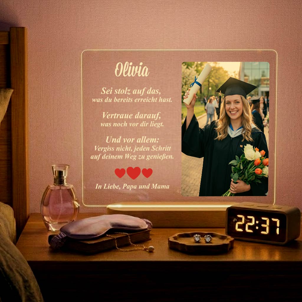 Personalisierte Foto-Nachtlampe – das perfekte Geschenk zum Studienabschluss