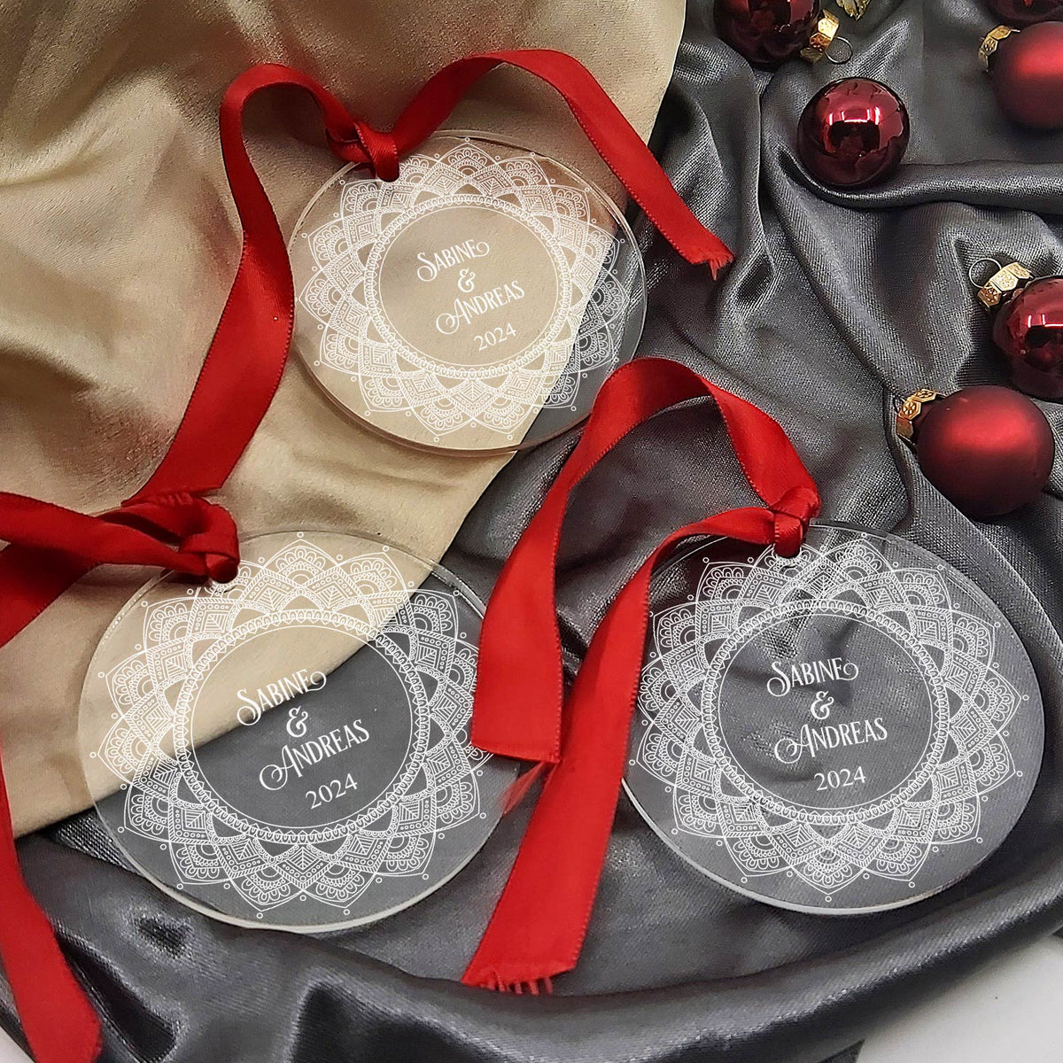 Weihnachtsdeko aus Plexiglas für euch beide