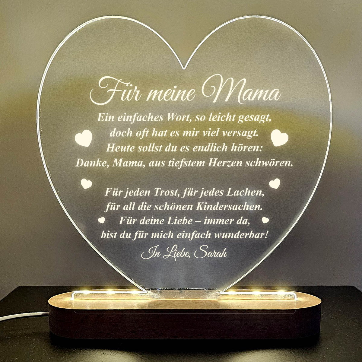 Deine Liebe, immer da– LED-Lampe