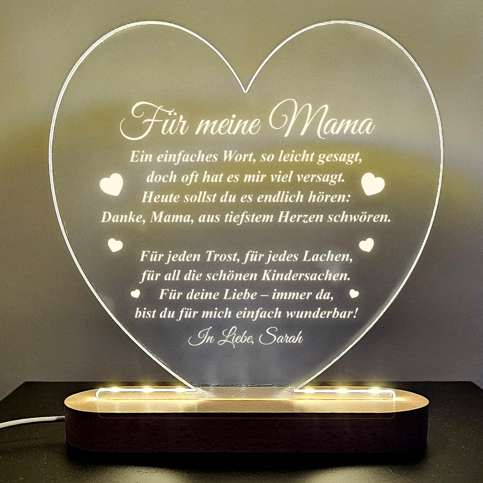Deine Liebe, immer da– LED-Lampe