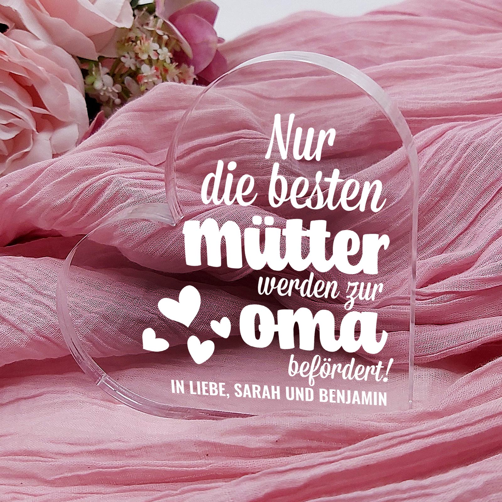 Nur die besten werden Mütter fördert – Plexiglasherz