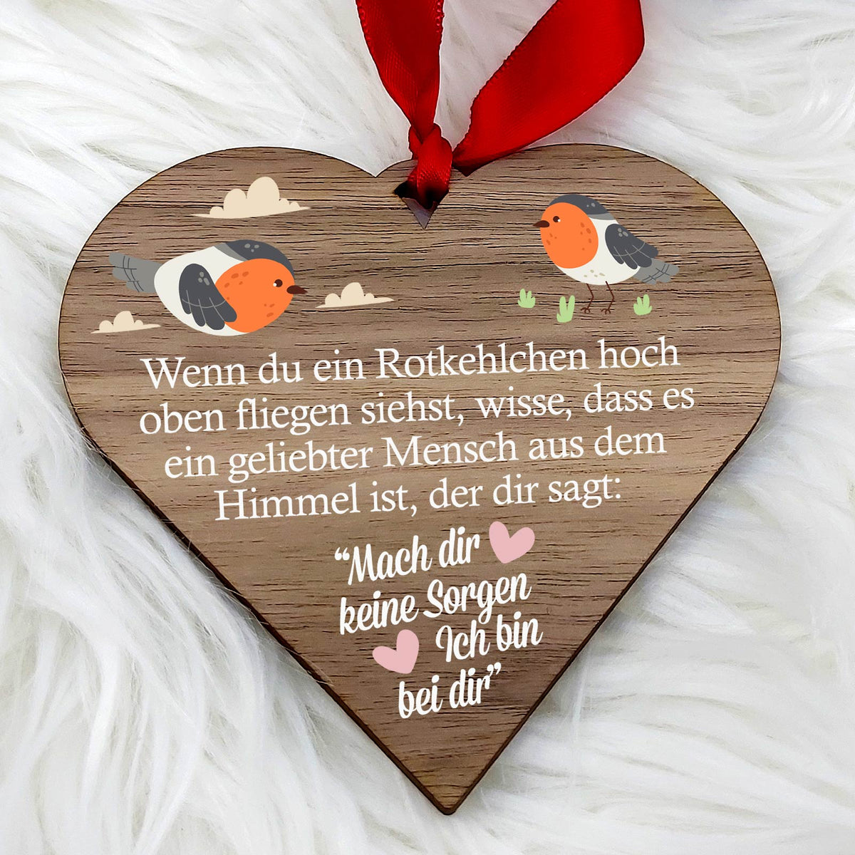 Zum Andenken an geliebte Menschen - Walnussherz