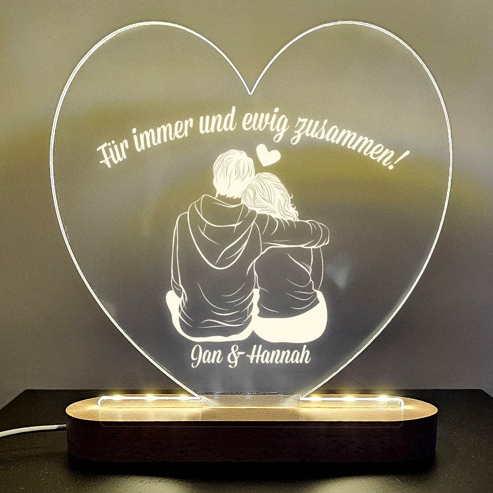 Liebespaar – Herz-LED-Lampe