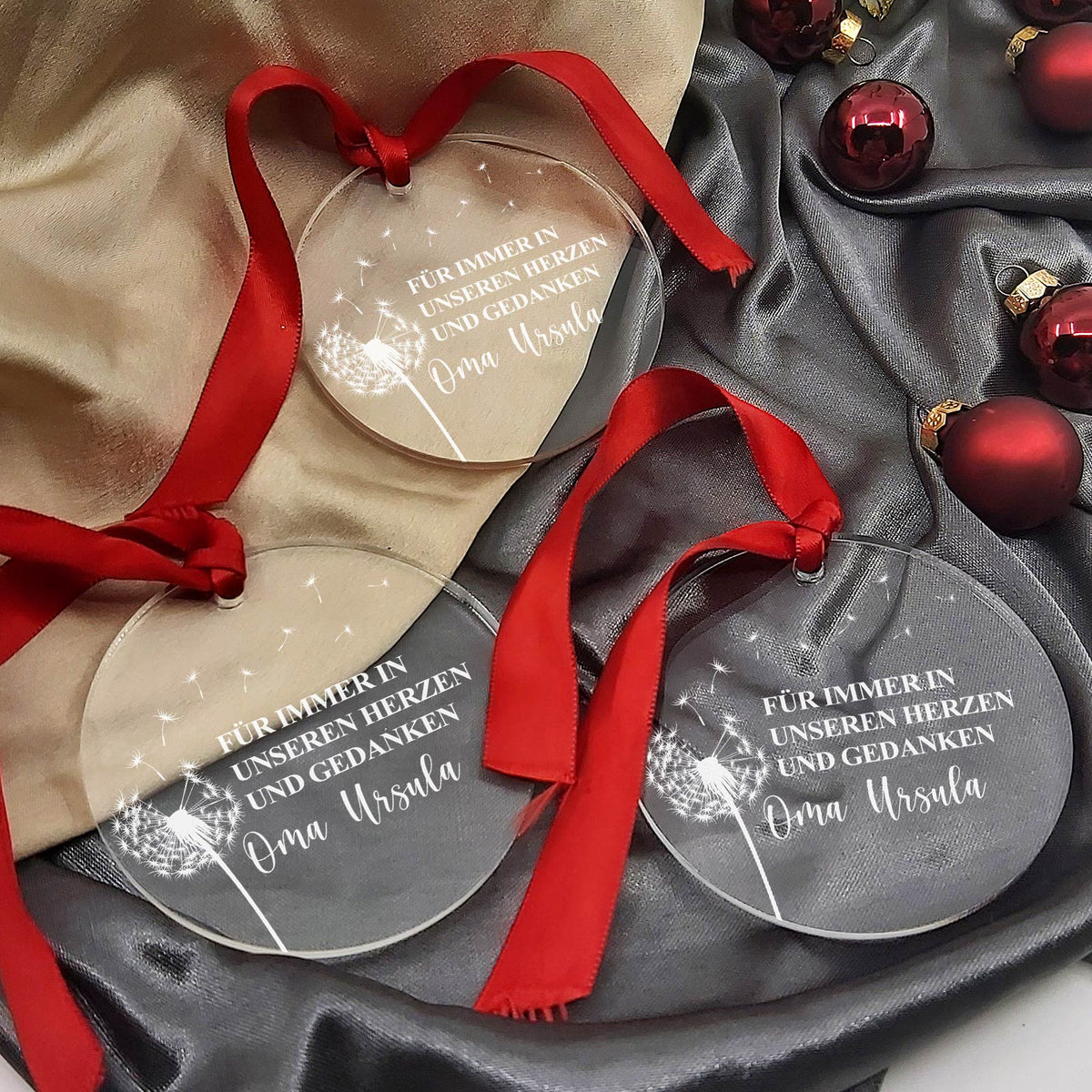 Für immer in unseren Herzen und Gedanken - Weihnachtsdeko