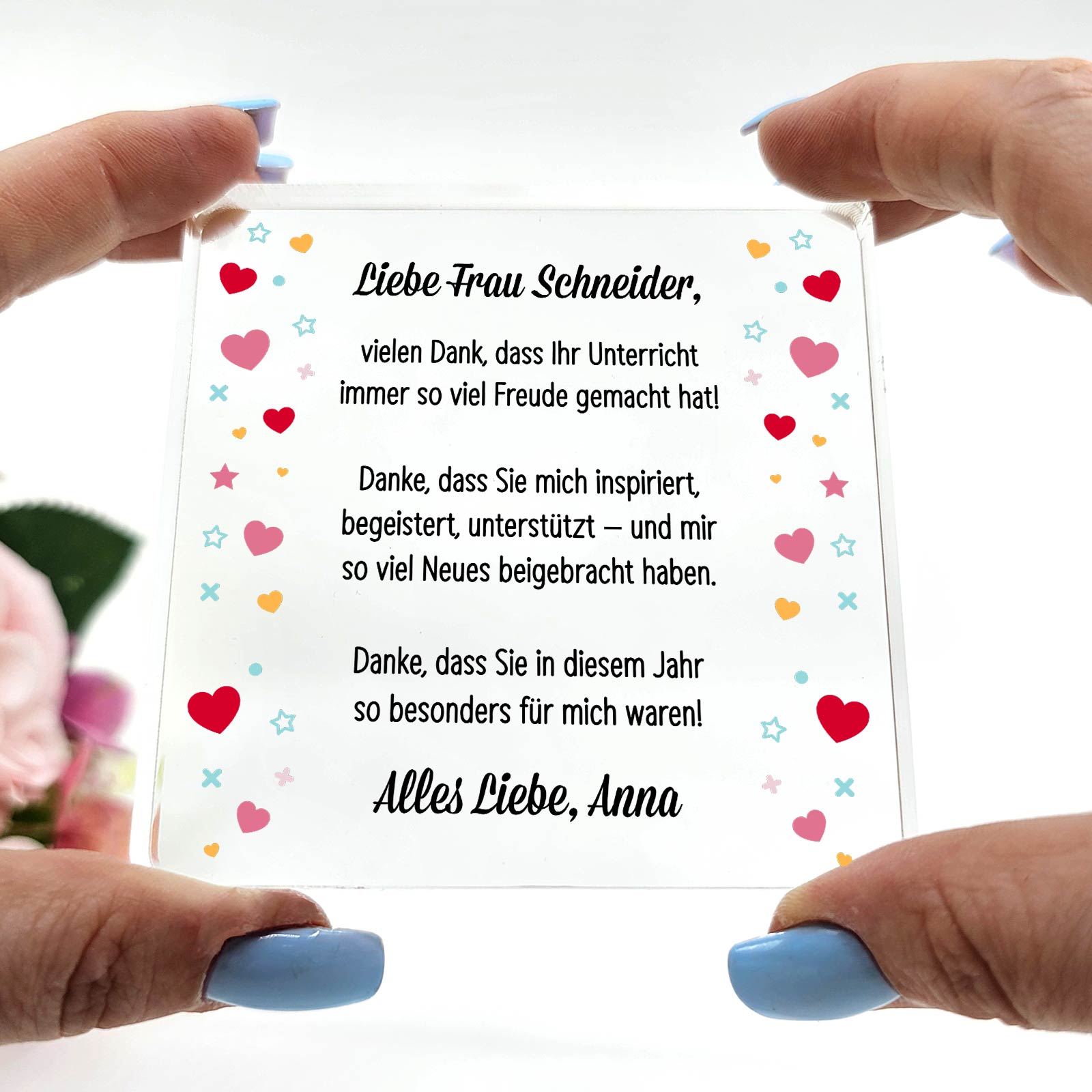 Danke für alles – kleines Geschenk zum Schuljahresende