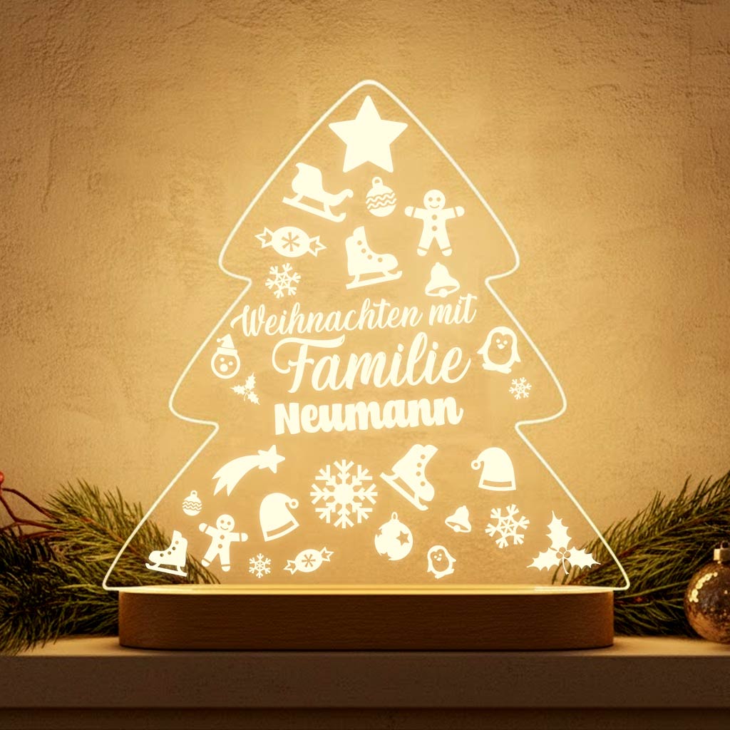 Familien-Weihnachtsbaum - Led-lampe