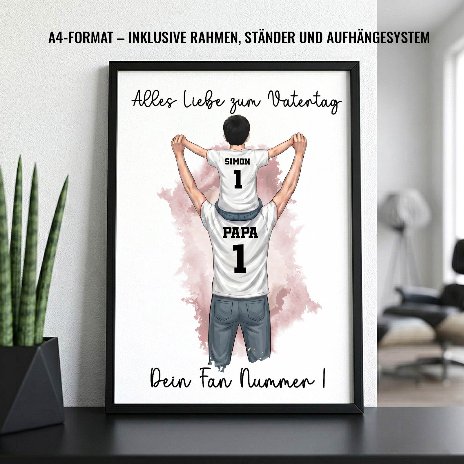 Fußballpapa - Bilderrahmen mit Print